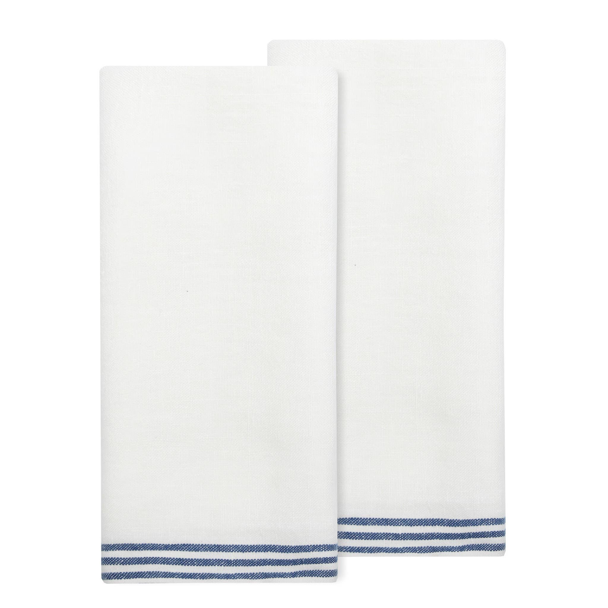 Alsace White & Blue Towels White /Blue ,20x30