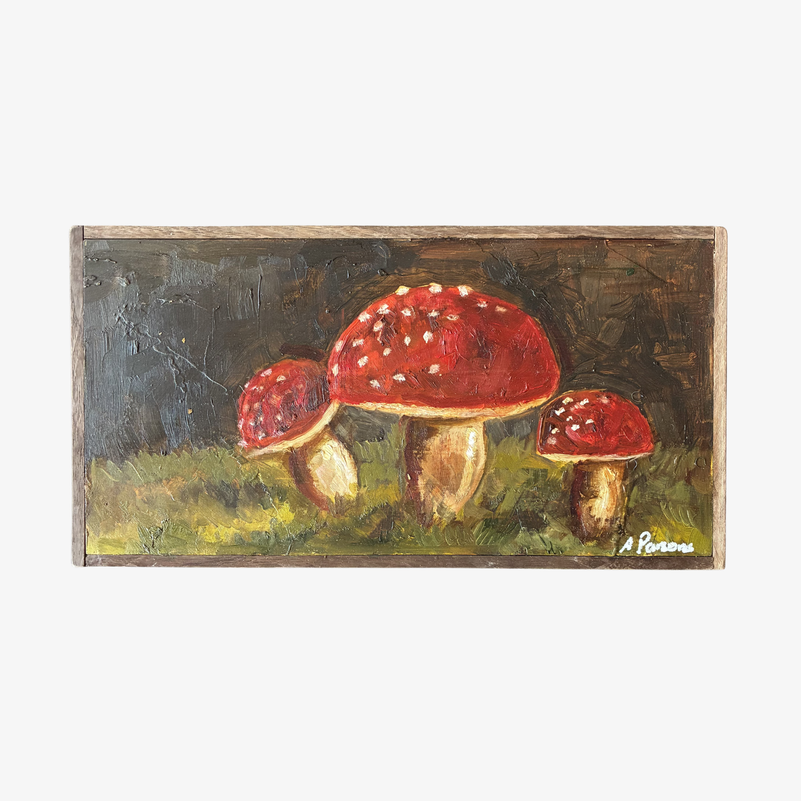 Alison Parsons, Three Mushrooms, 12.5” x 6.5”