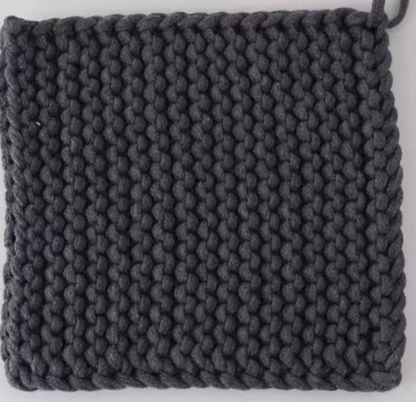 Cotton Crocheted Pot Holder: White Large