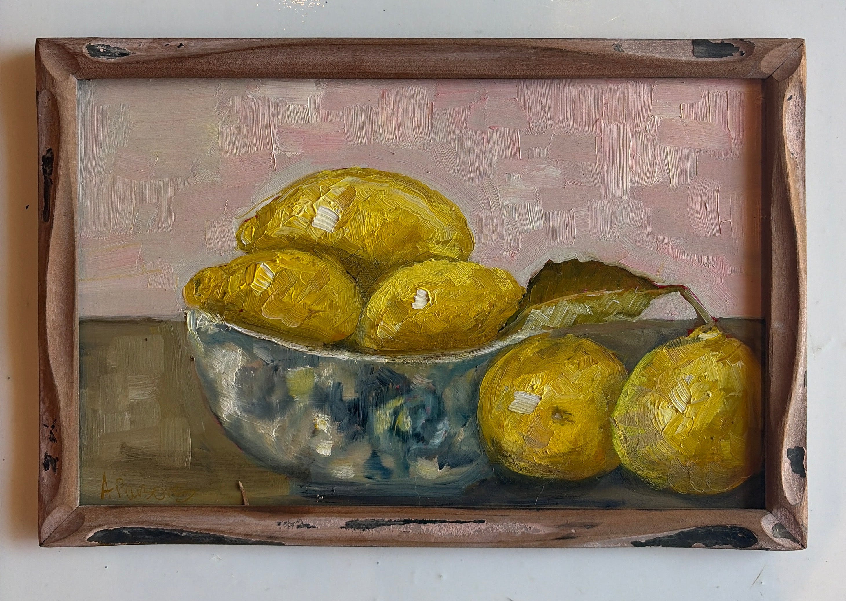 Ali Parsons, Lemons in Bowl 8”x12”