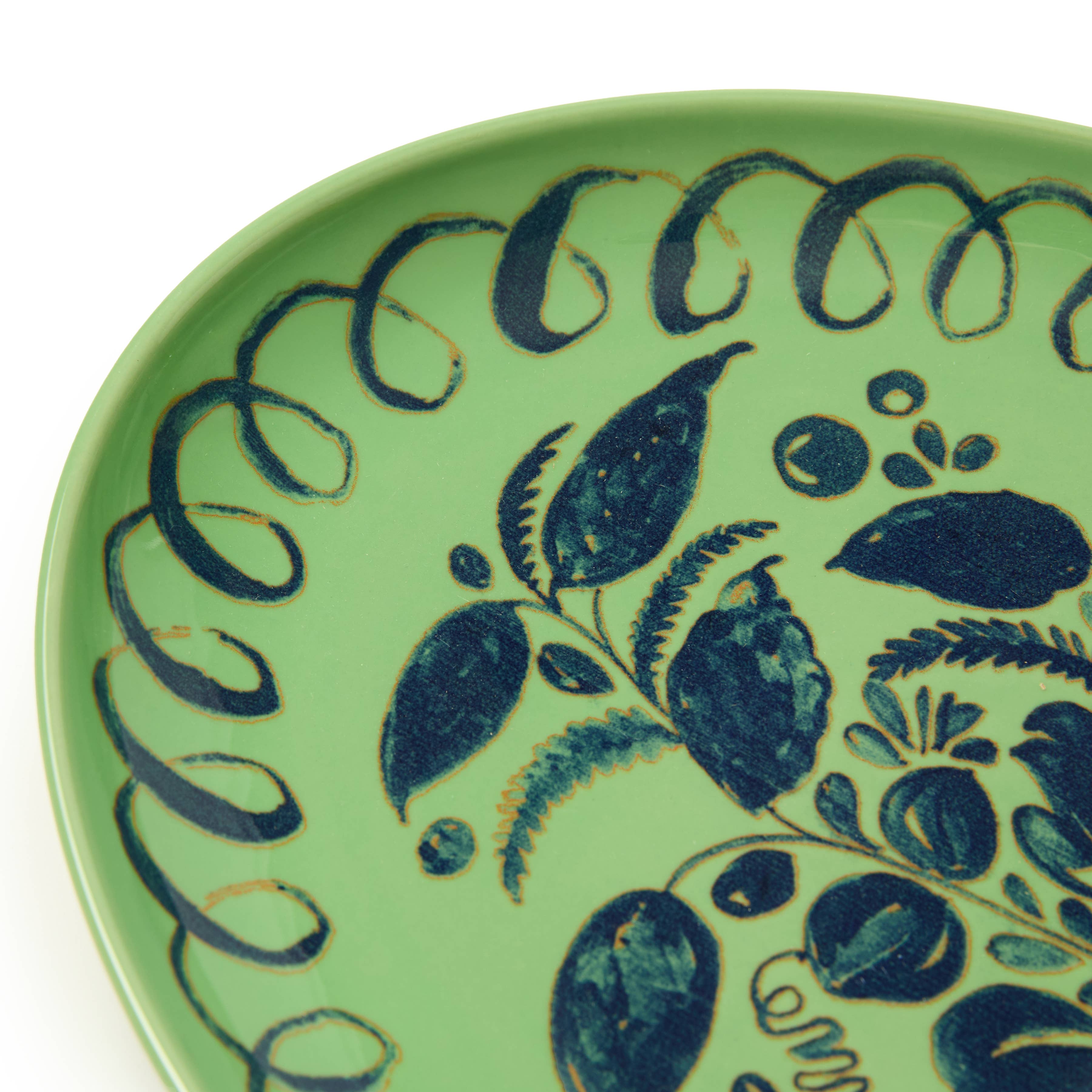 Amalfi Oval Tray Green - 15.7" x 11"