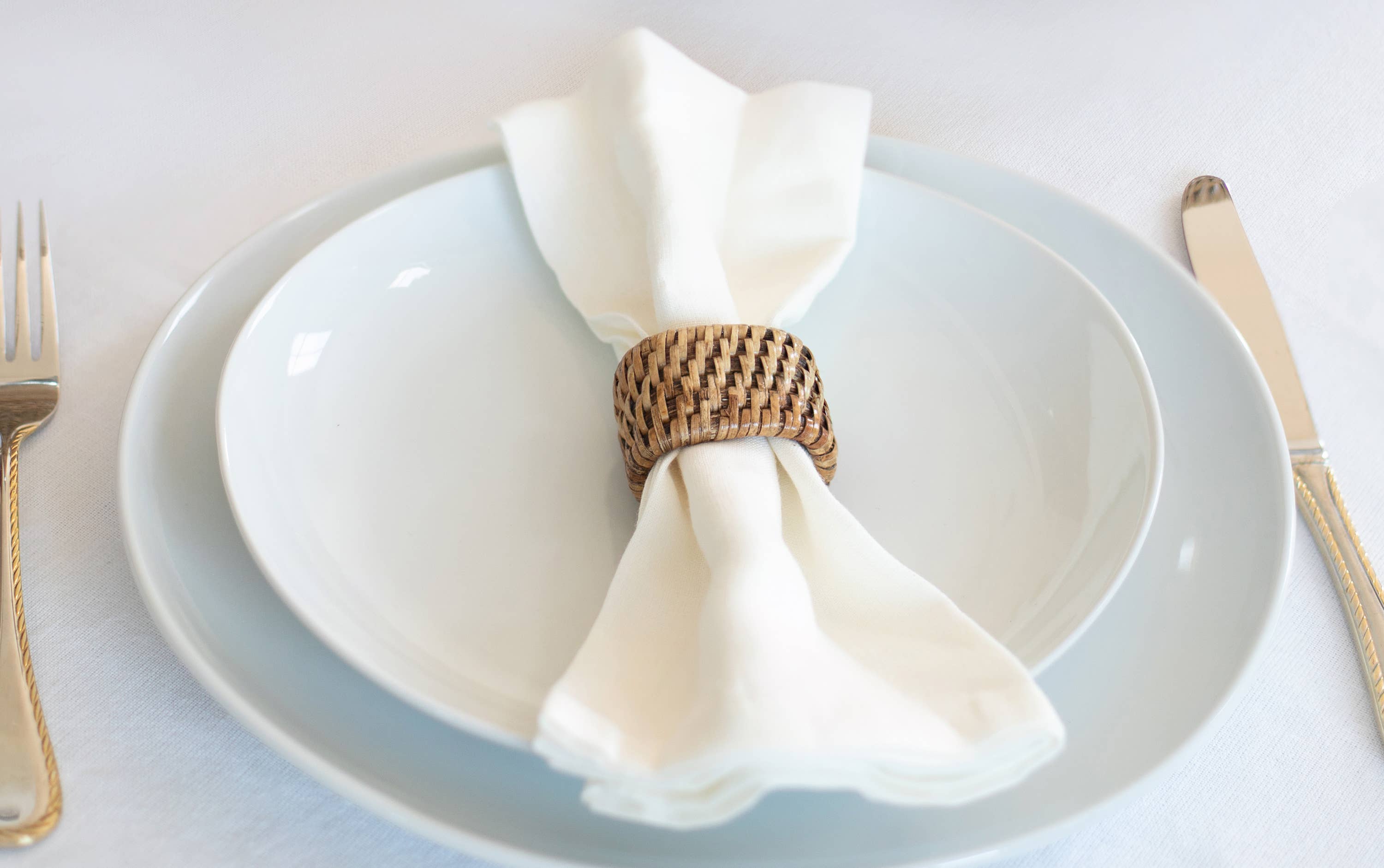 Artifacts Rattan™ Oval Napkin Rings 6-piece set: Honey Brown