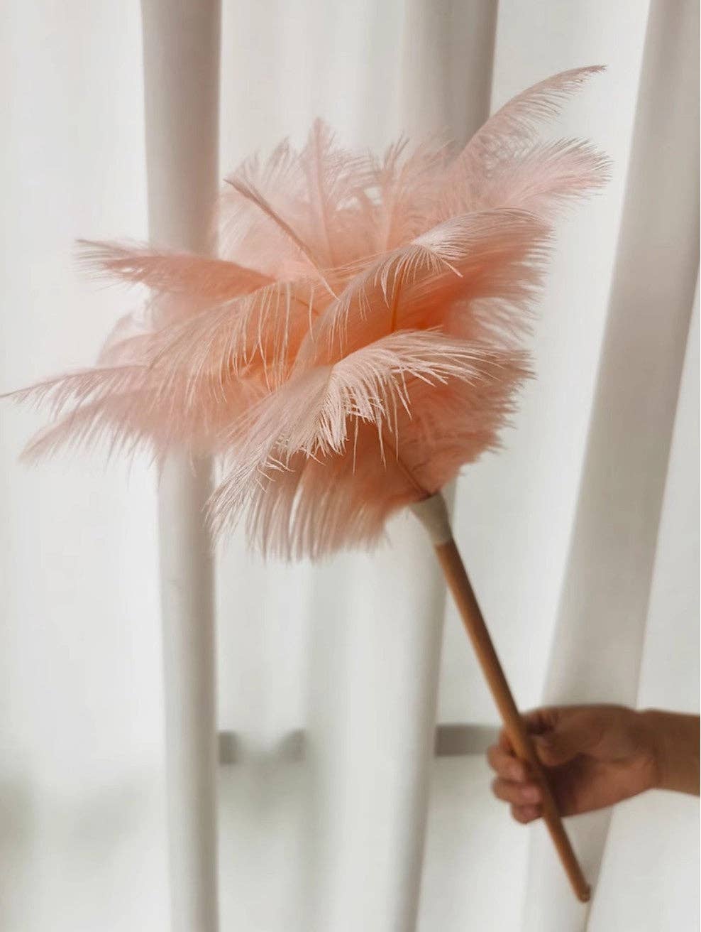 Pink Ostrich Feather Duster