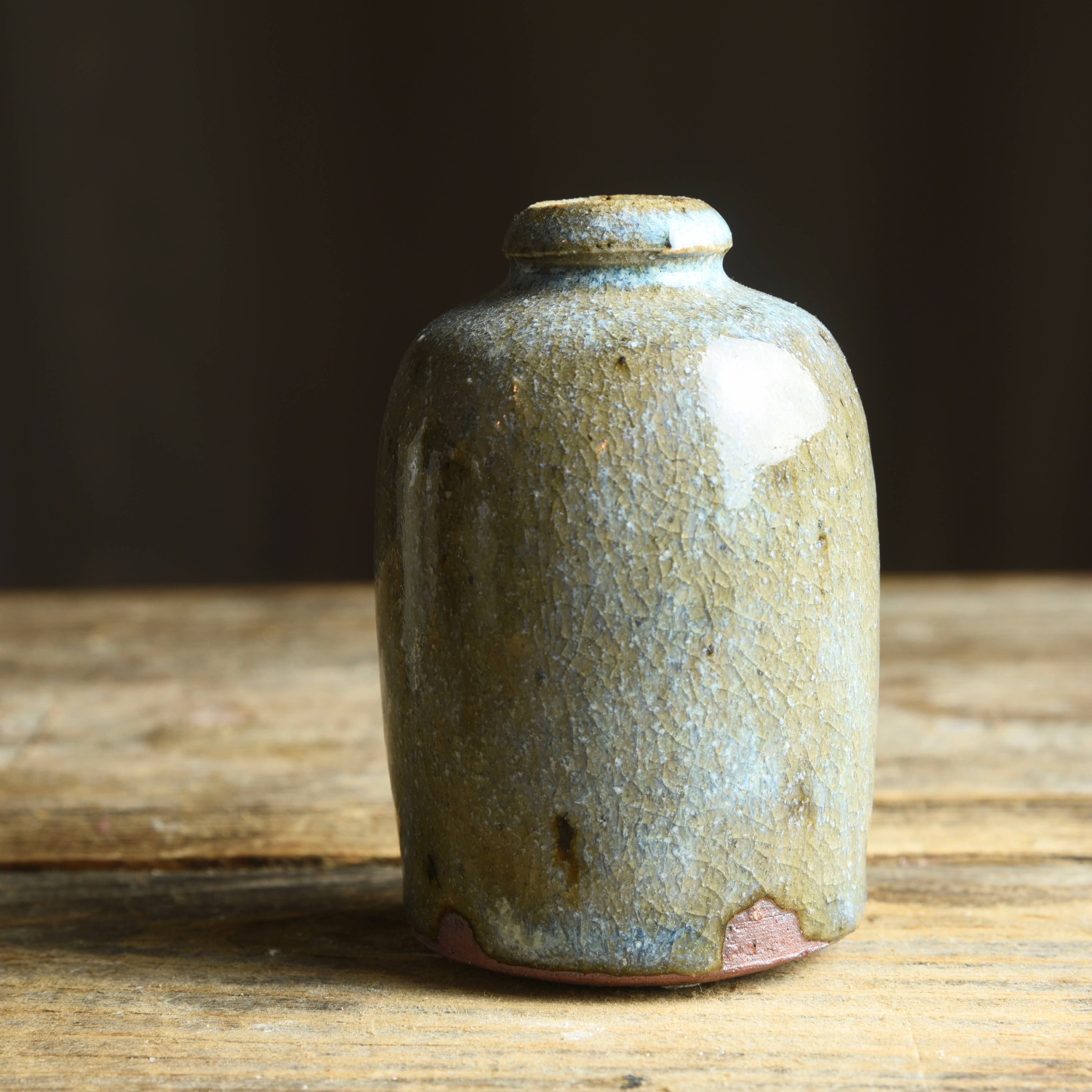 Wild Clay Bud Vase in Ash Glaze