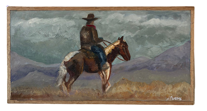 Alison Parsons, Cowboy on His Horse 12.5” x 6.5”