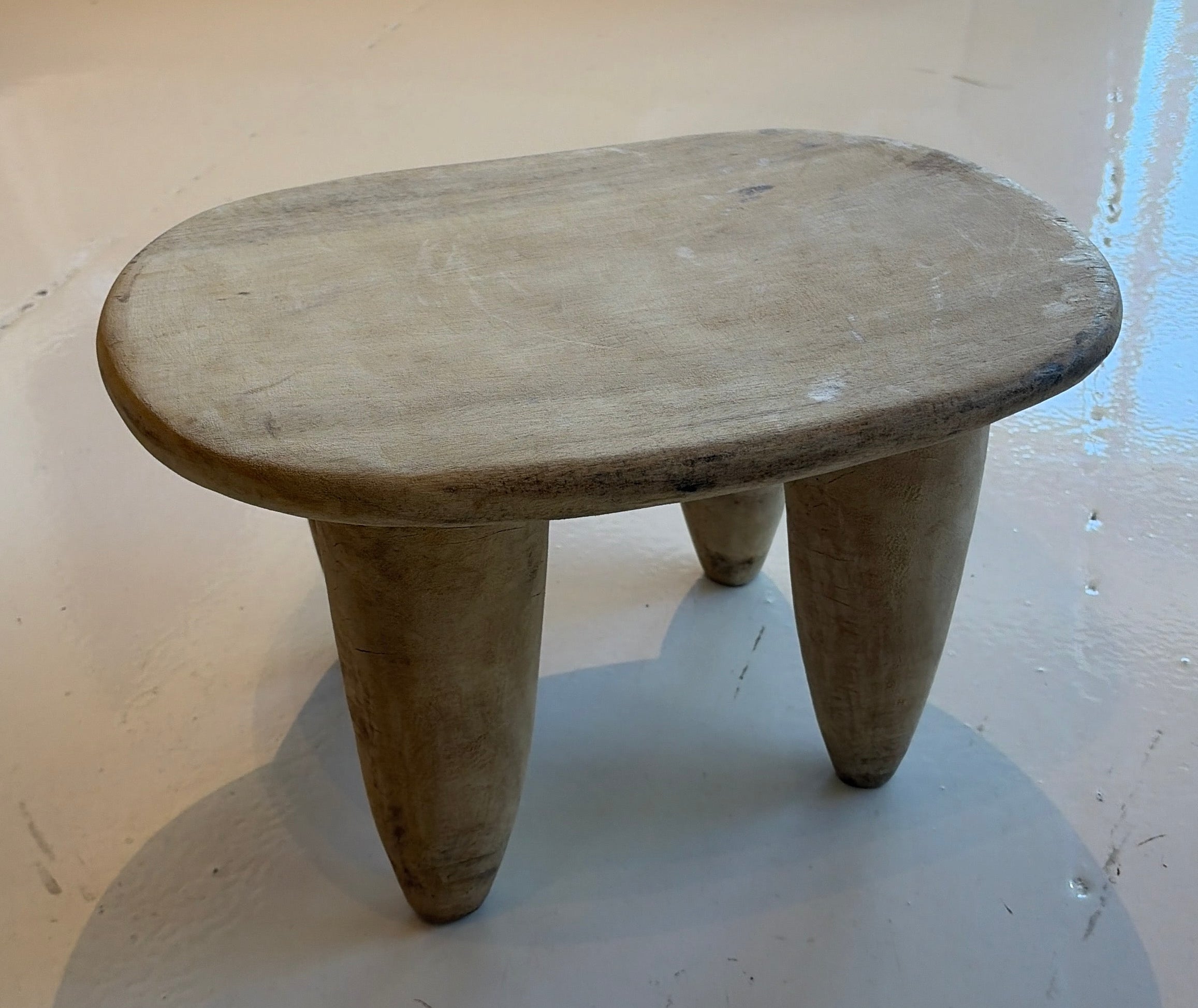 Rectangle Bleached African Stool