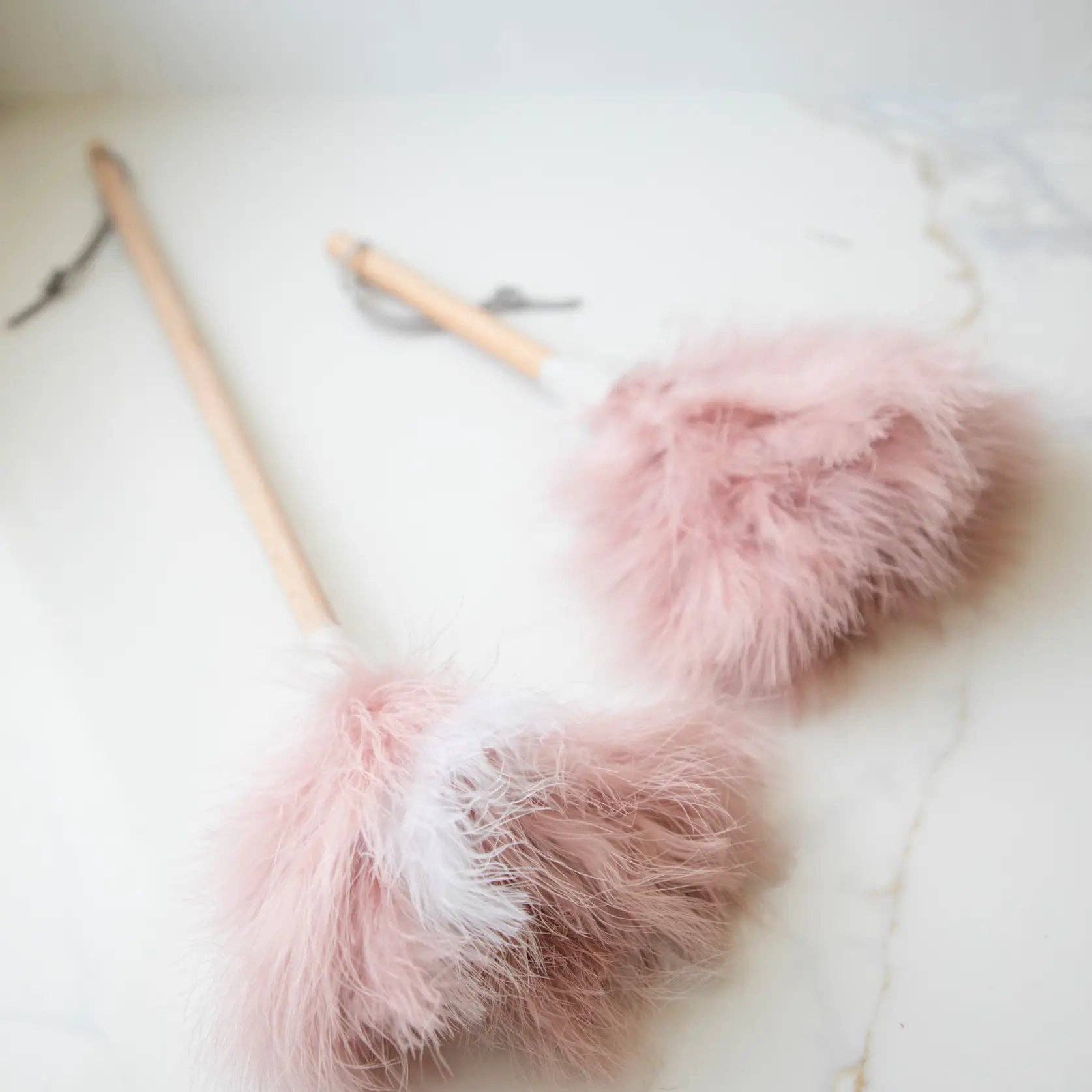 Pink Ostrich Feather Duster