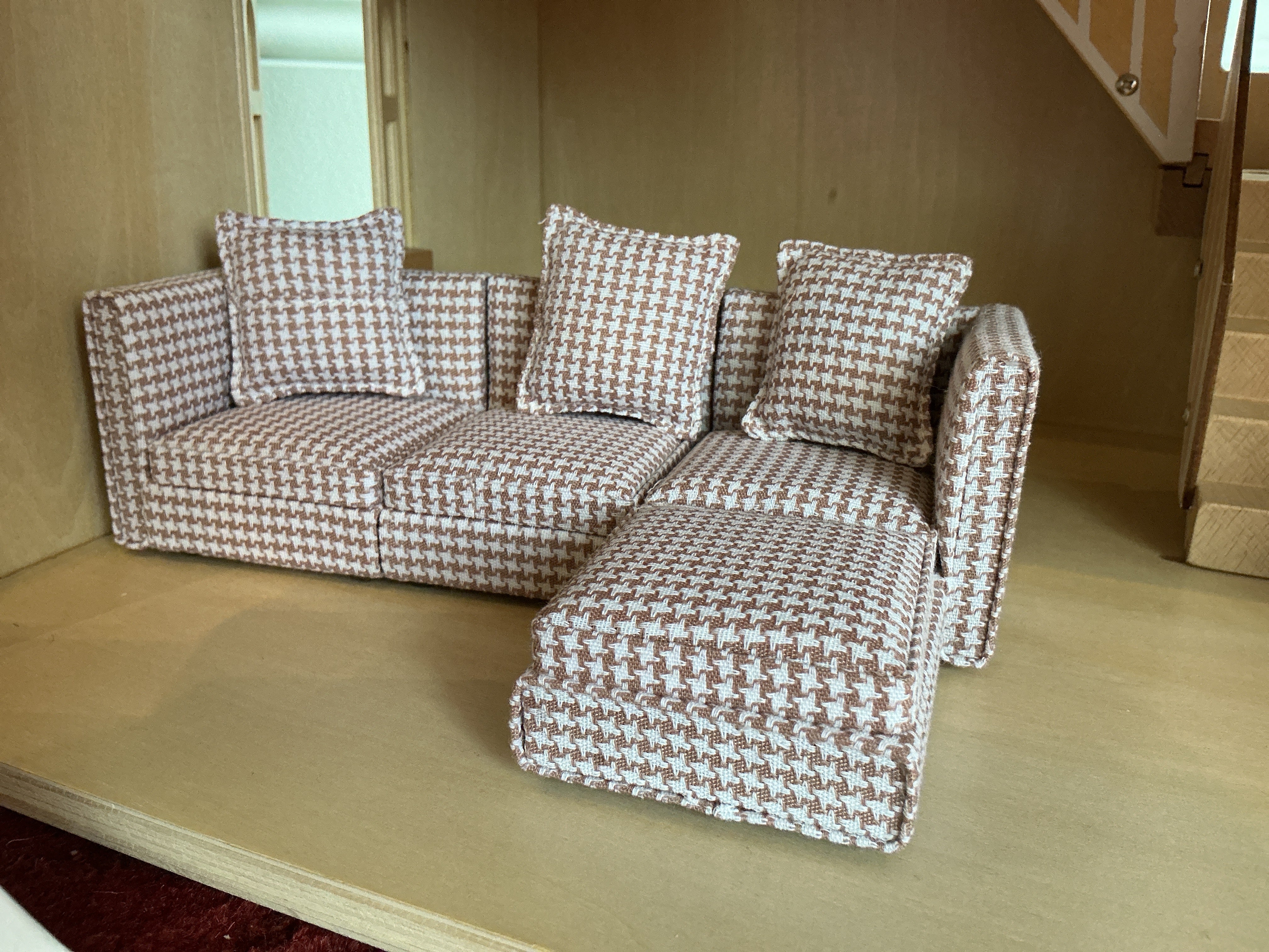 Doll House - Houndstooth Sectional Couch