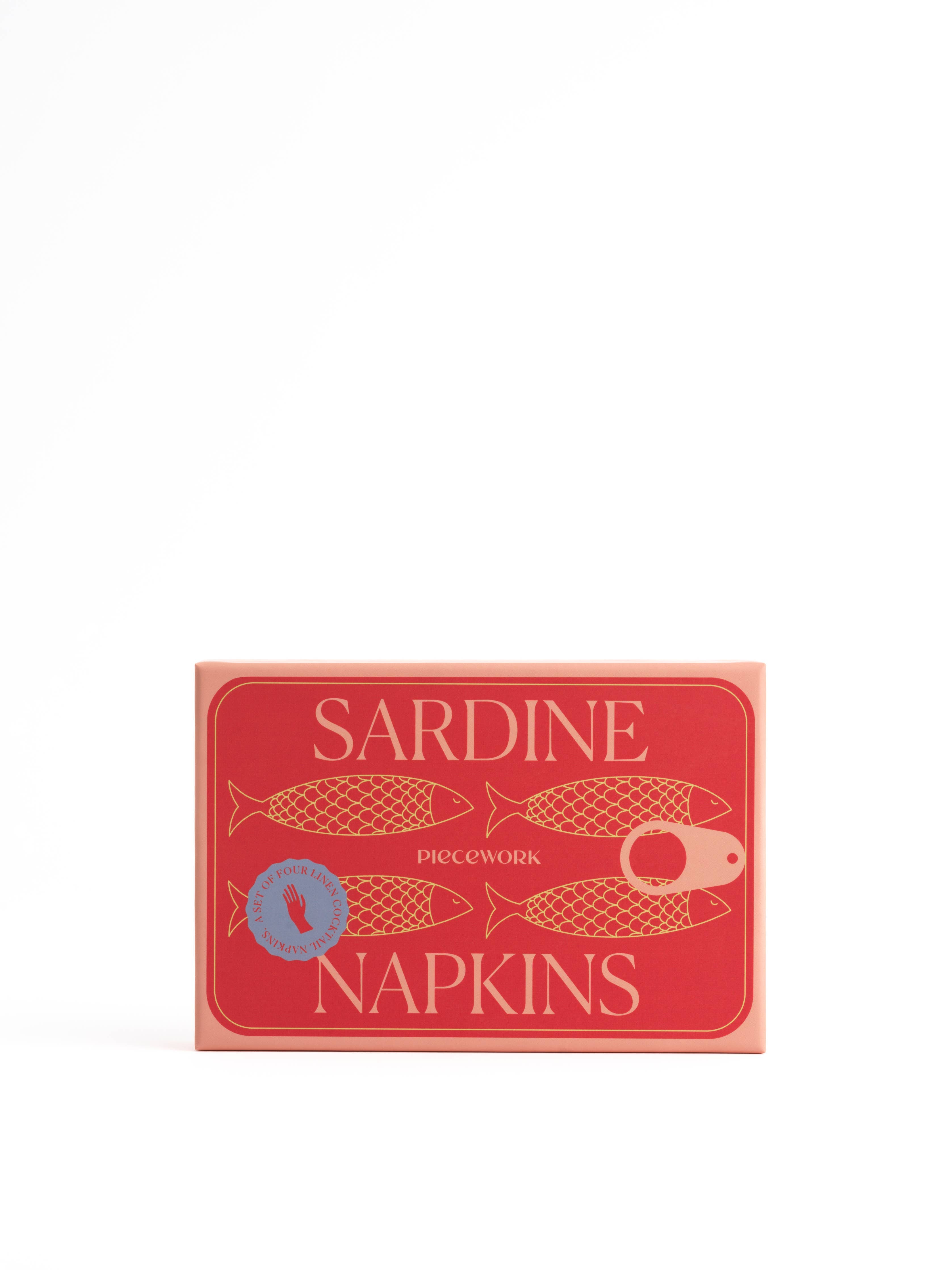 Sardine Cocktail Napkins - Set of 4