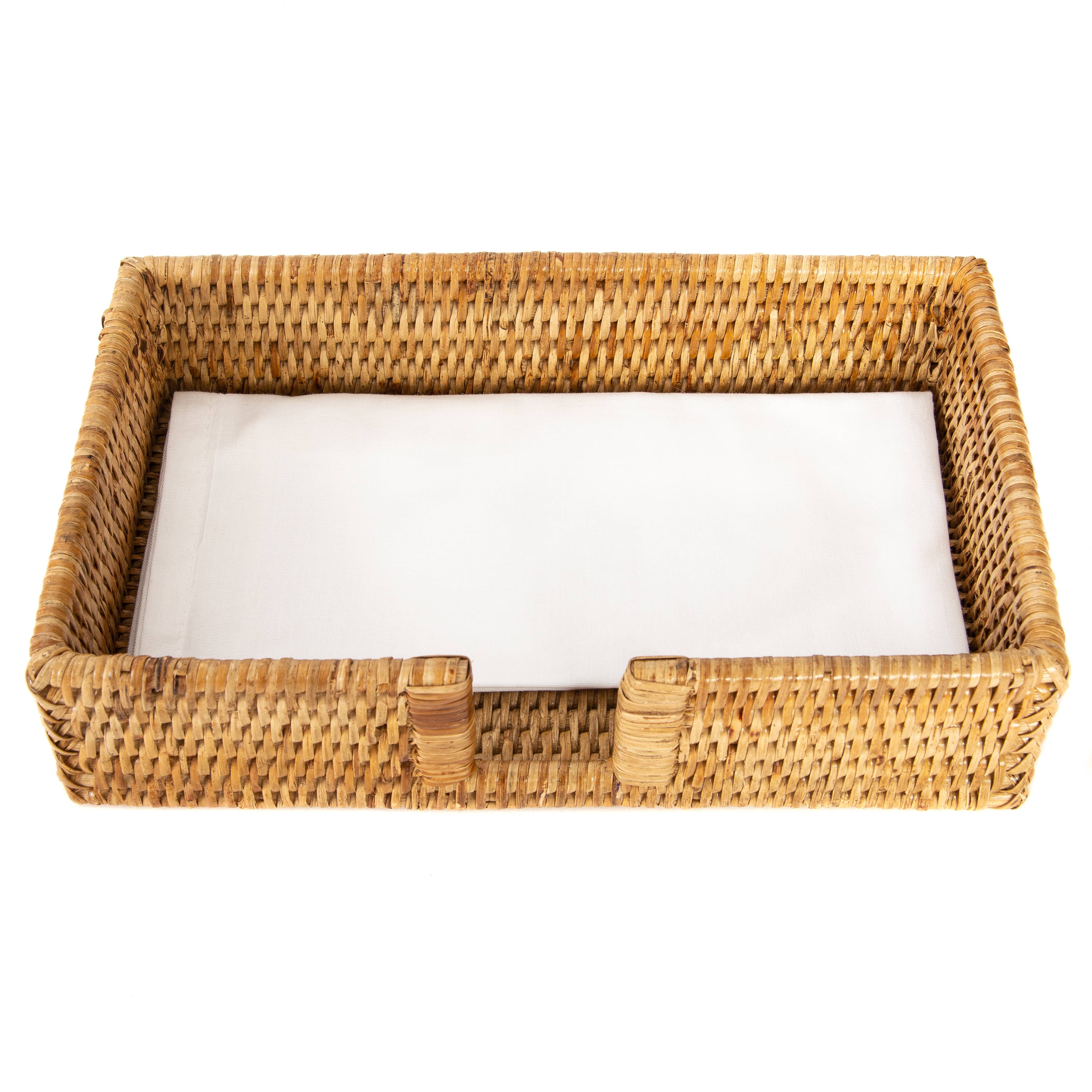 Artifacts Rattan™ Guest Towel/Napkin Holder with Cutout: Tudor Black
