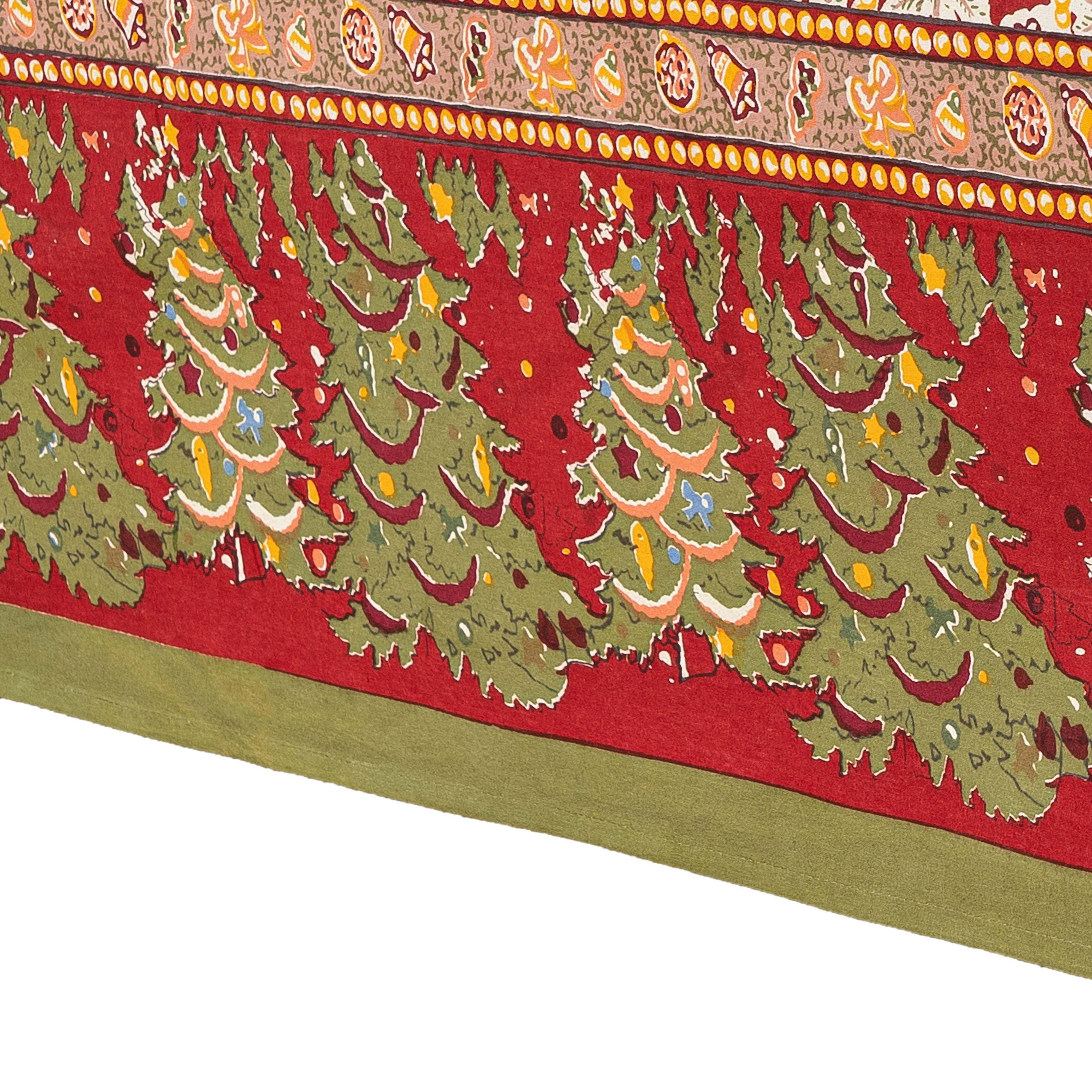 Noel Red & Green | French Tablecloths: 59" x 59"