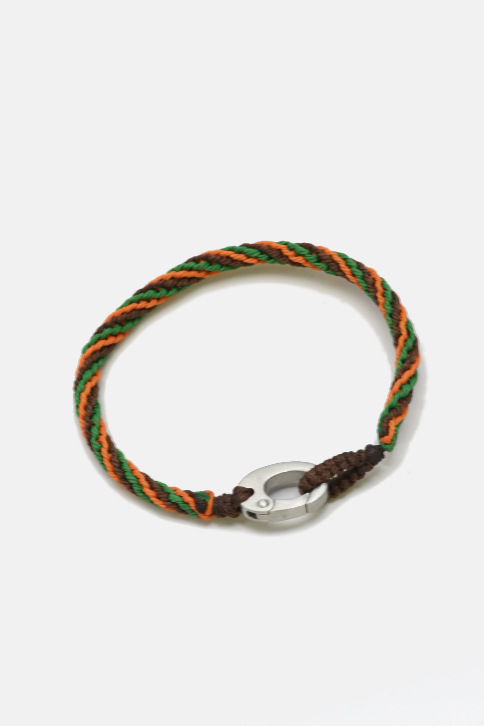 Braided Brown/Orange Rope with Clasp: 8 inch total length