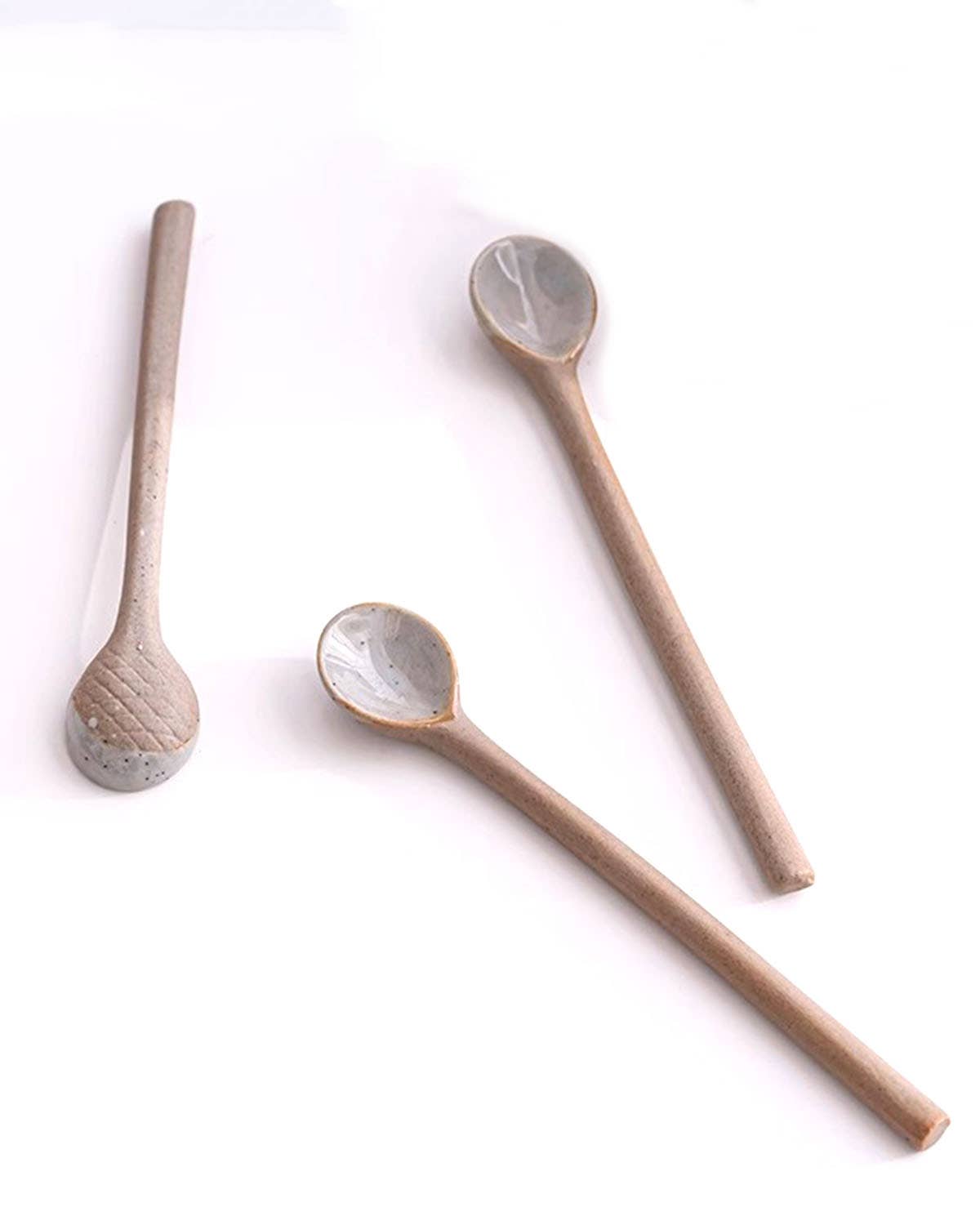 Ceramic Long and Short Spoons: Long