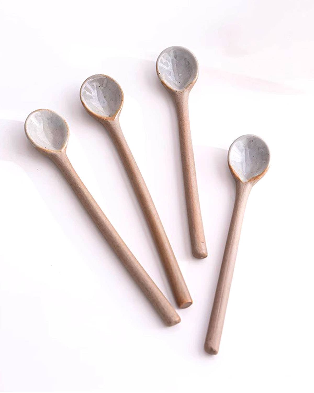 Ceramic Long and Short Spoons: Long