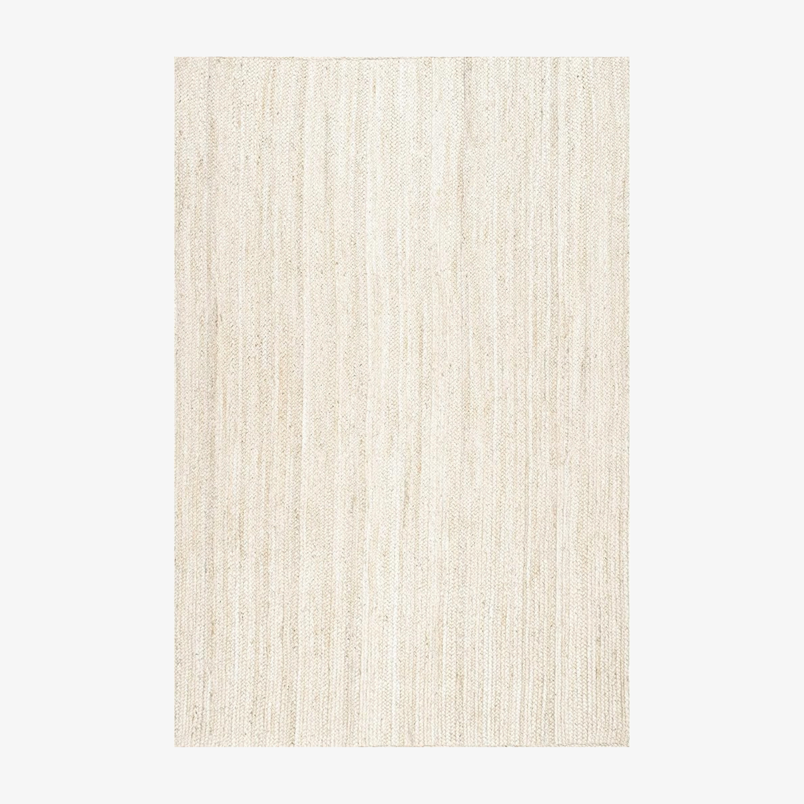 White Jute Rug 5’ x 8’