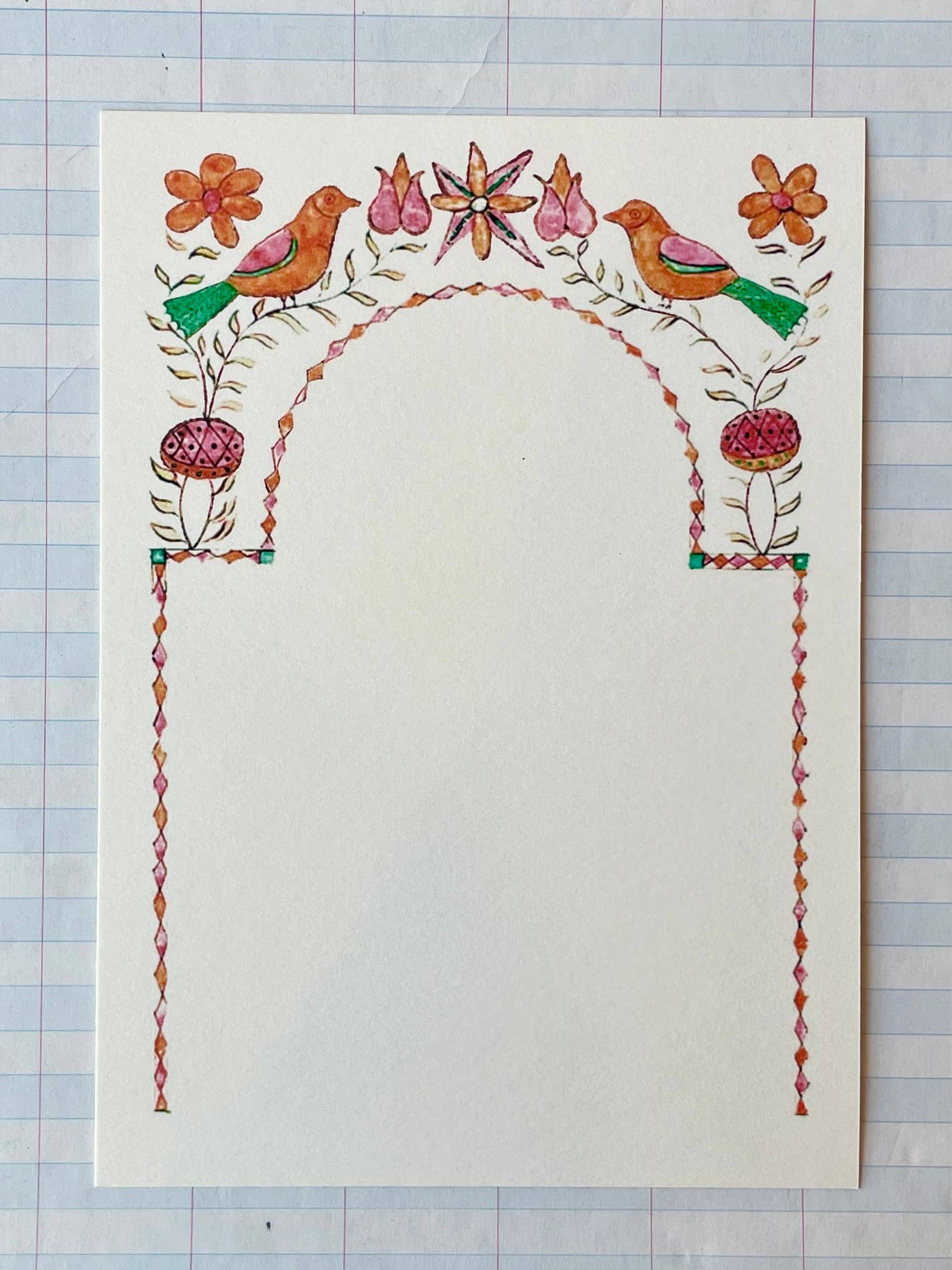 Folk Art Bird Frame