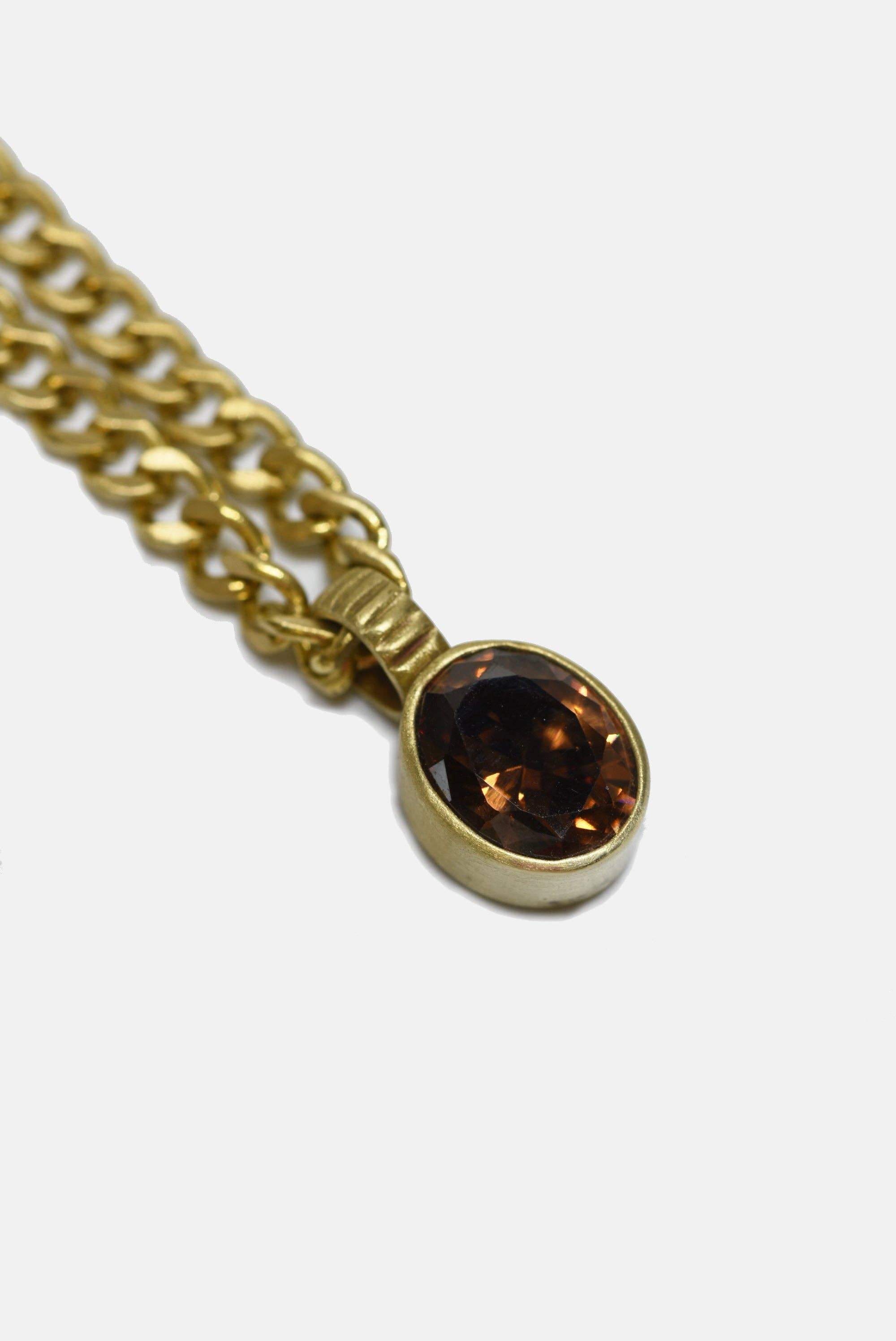 Smoky Quartz Pendant Necklace Chain: Chain with pendant