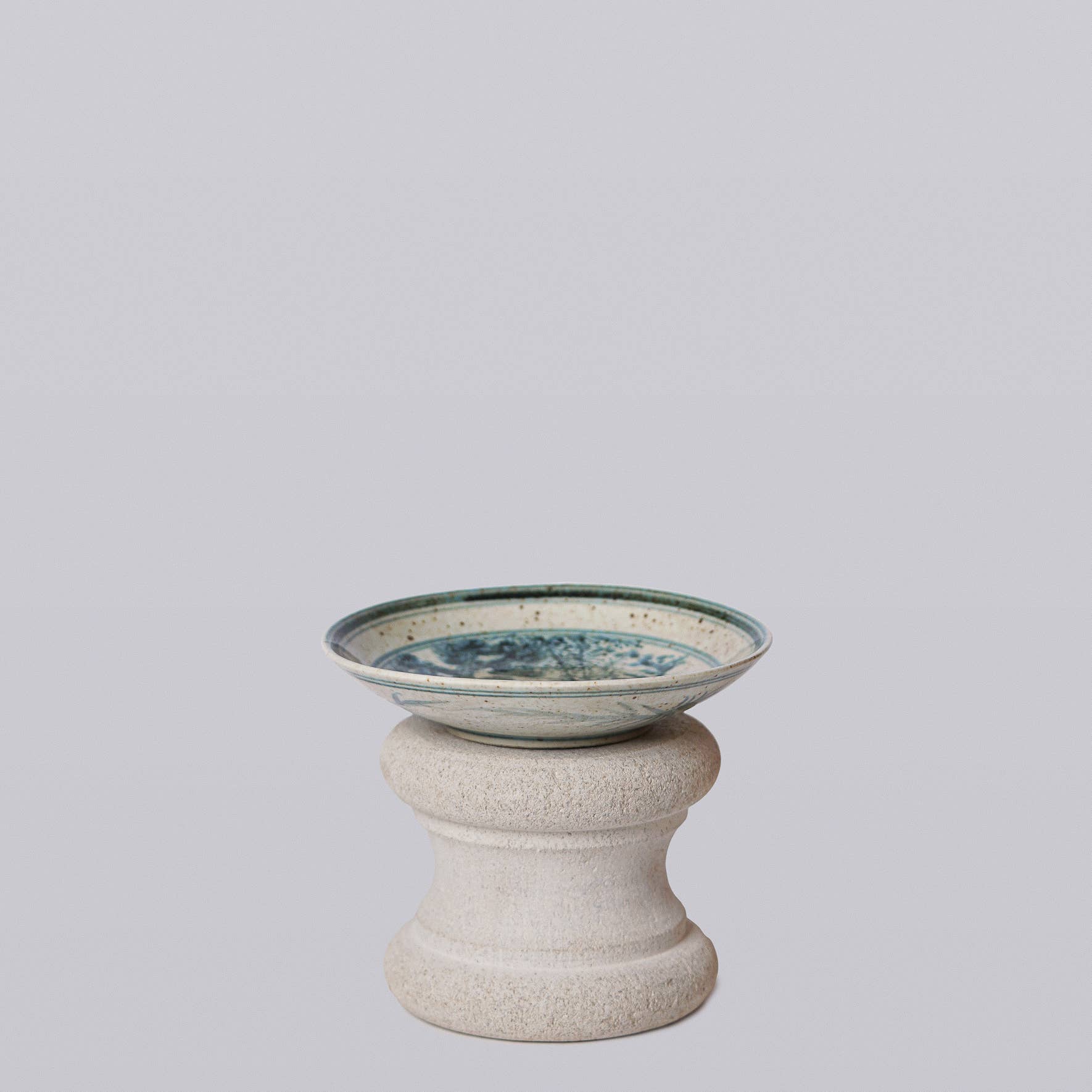 Small Blue and White Porcelain Three Friends Dish