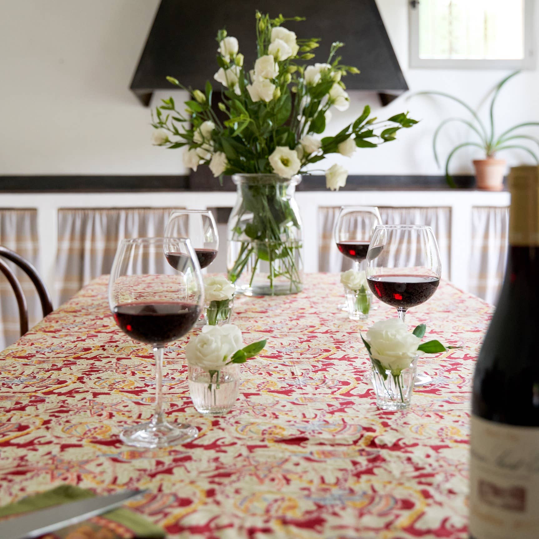 Noel Red & Green | French Tablecloths: 59" x 59"