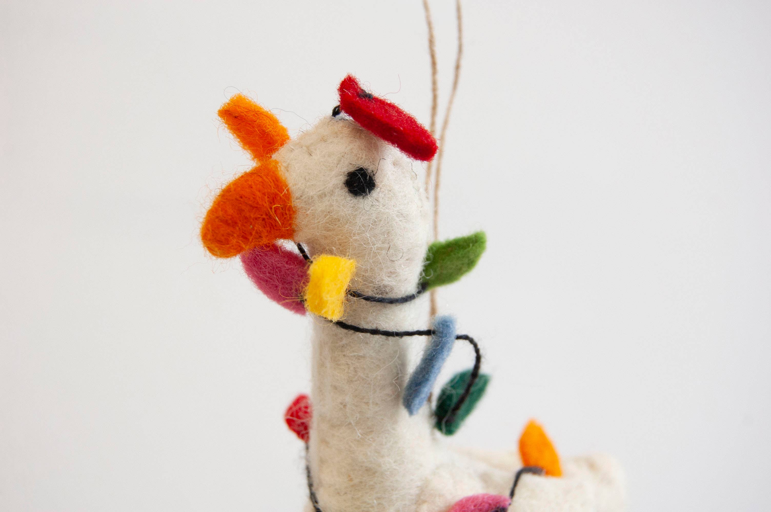 Gracie Goose Felted Ornament