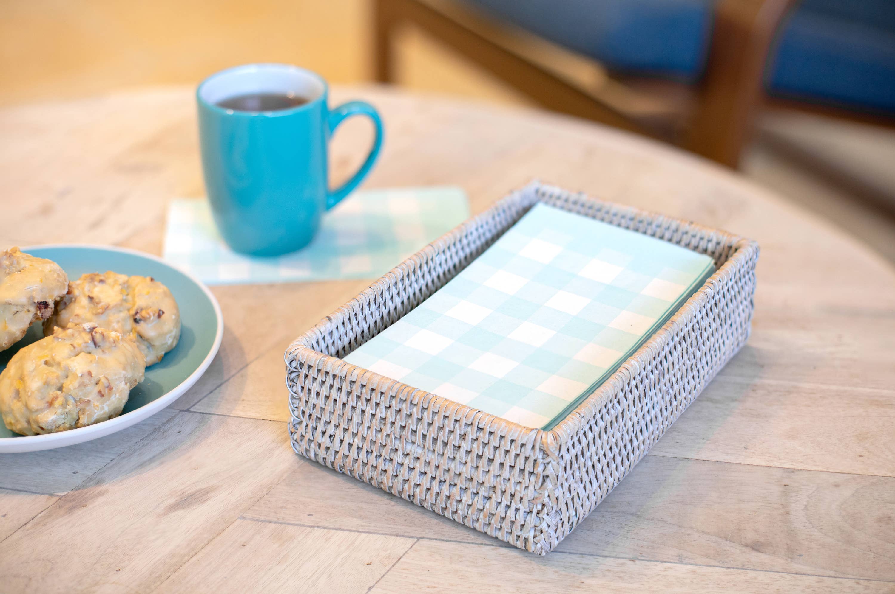 Artifacts Rattan™ Guest Towel - Rectangular Napkin Holder: Honey Brown