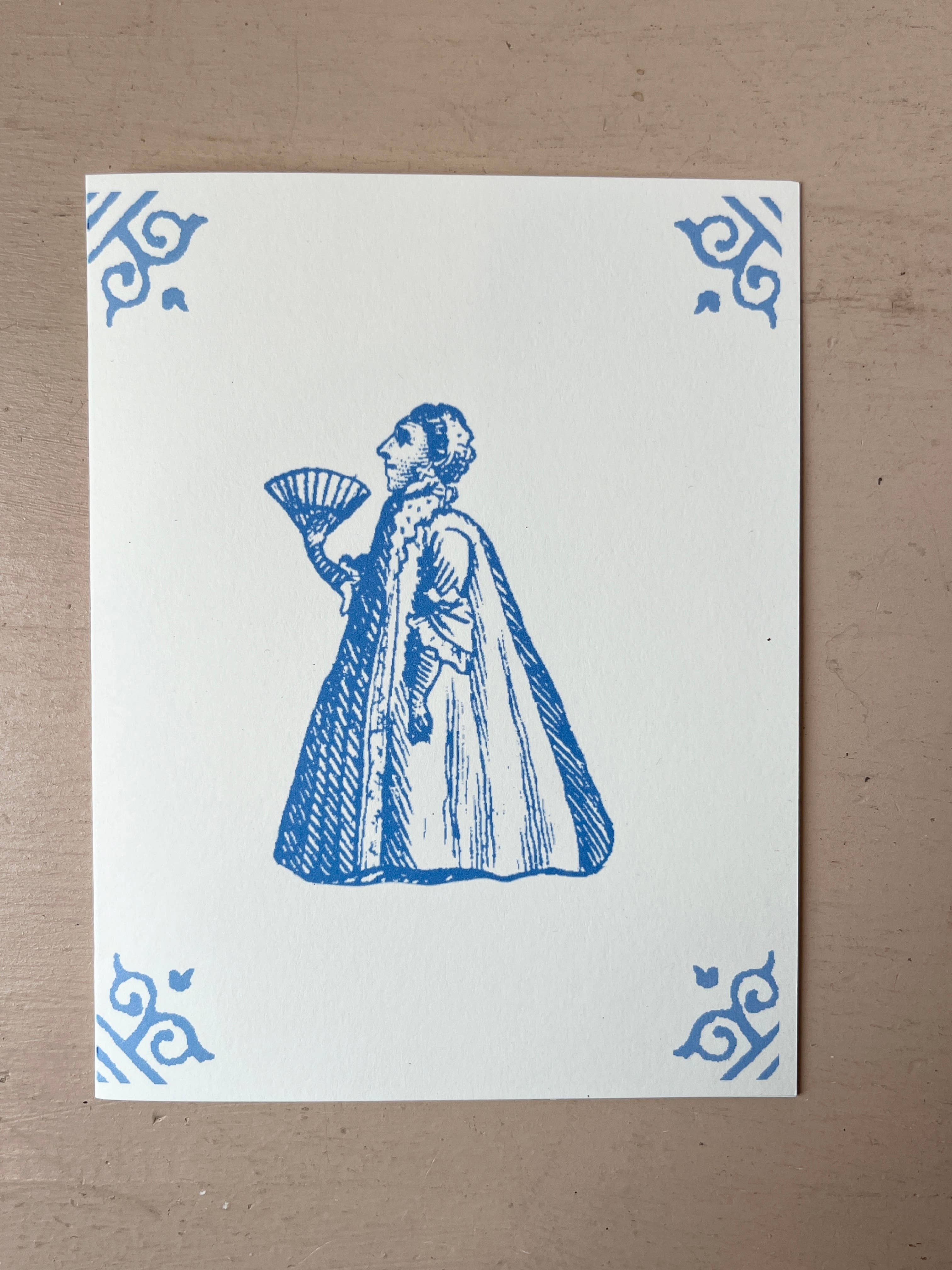 Dutch Tile Cards: Dog and Cat