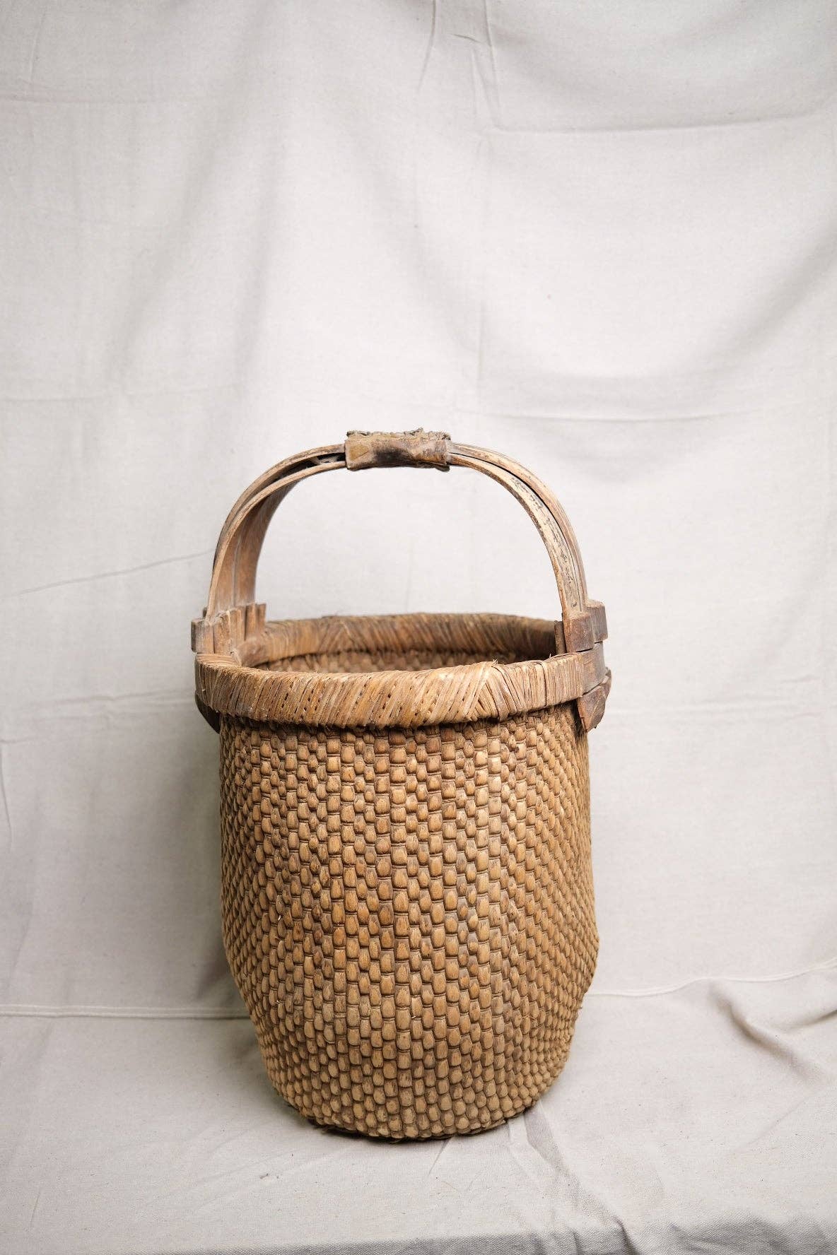 Tall Chinese Vintage Basket