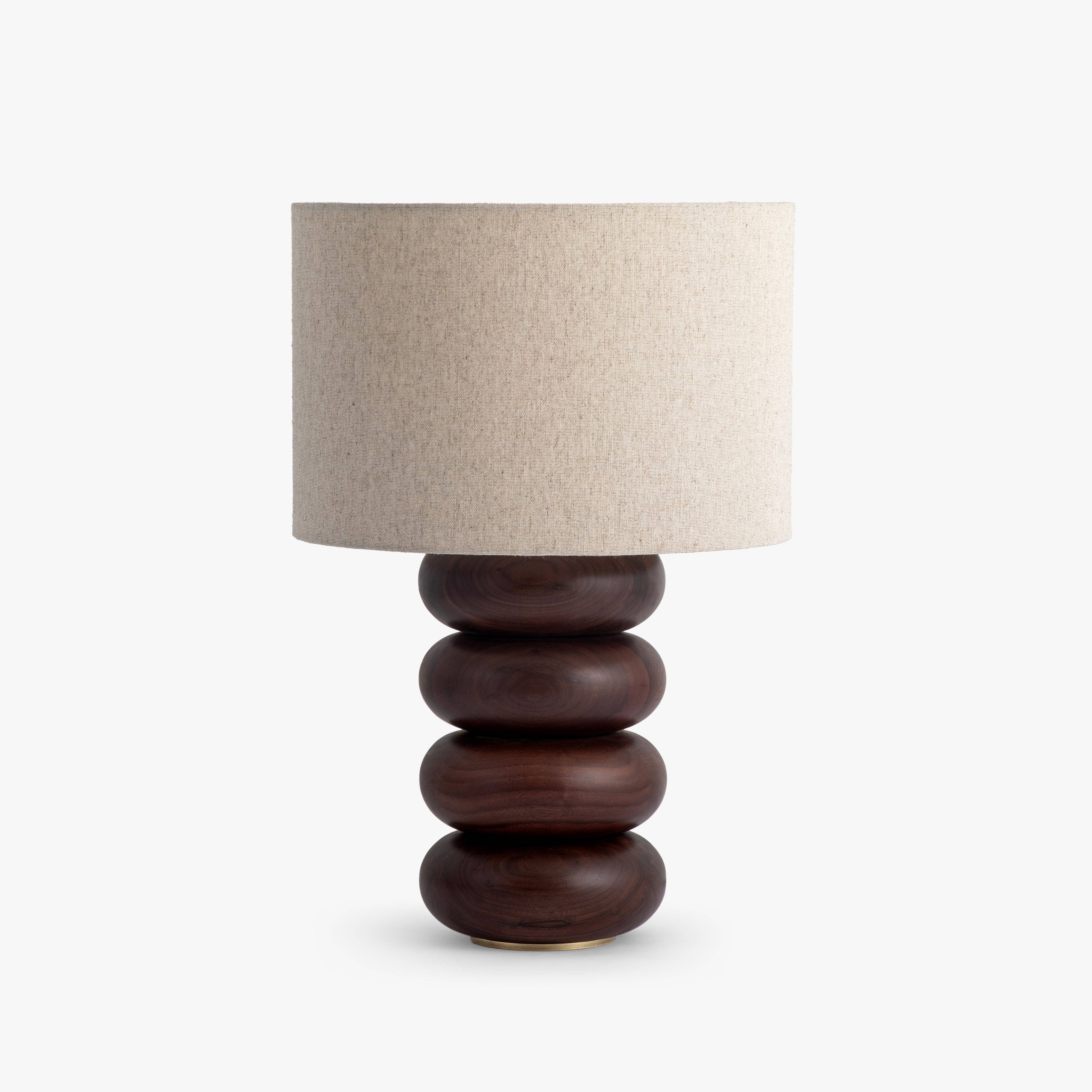Sandia Oak Wood Table Lamp: Natural / Large