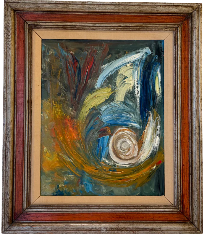 Mid Century Swirl Art Painting