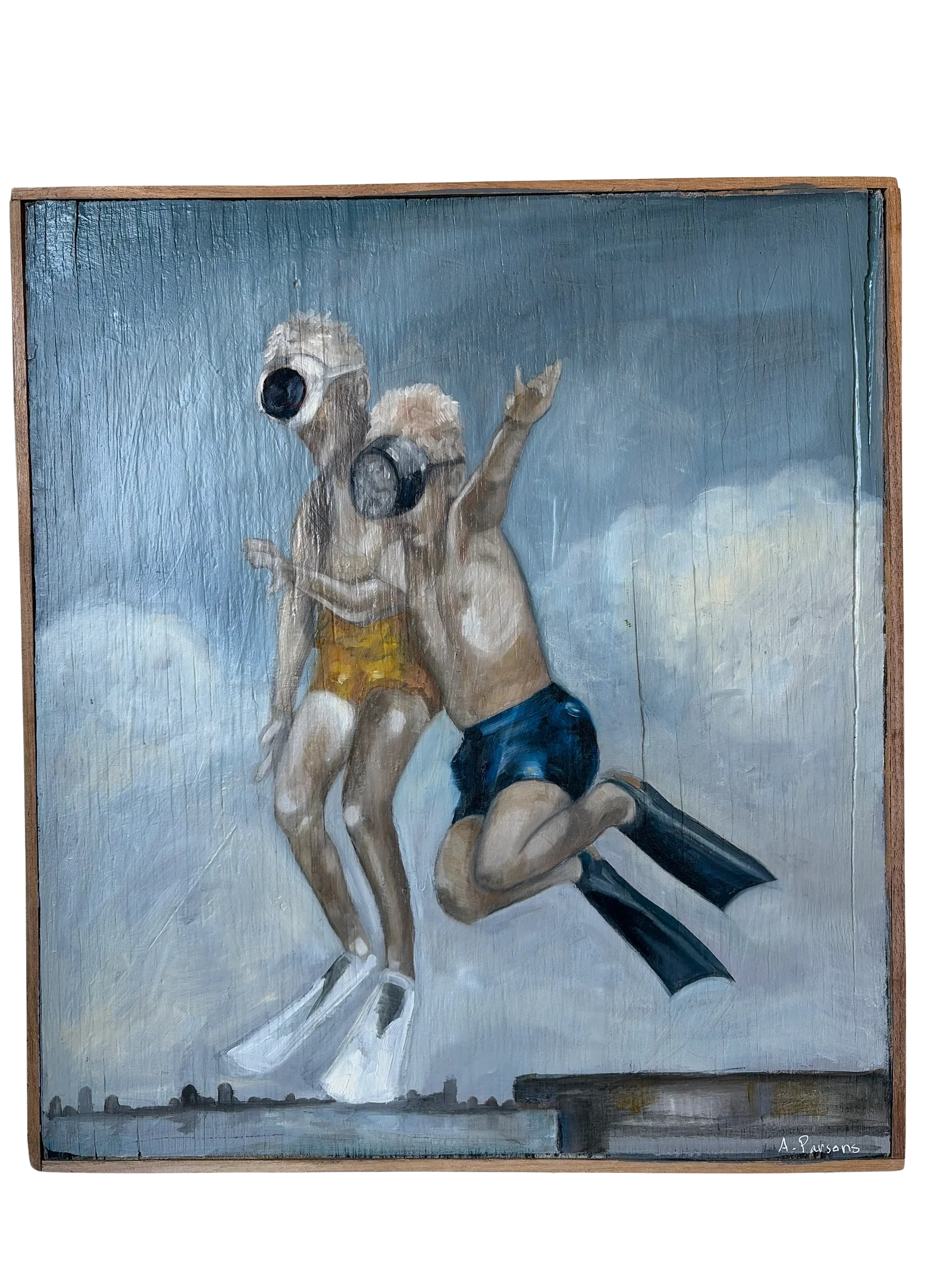 Alison Parsons, Jumping off the Dock 16x18