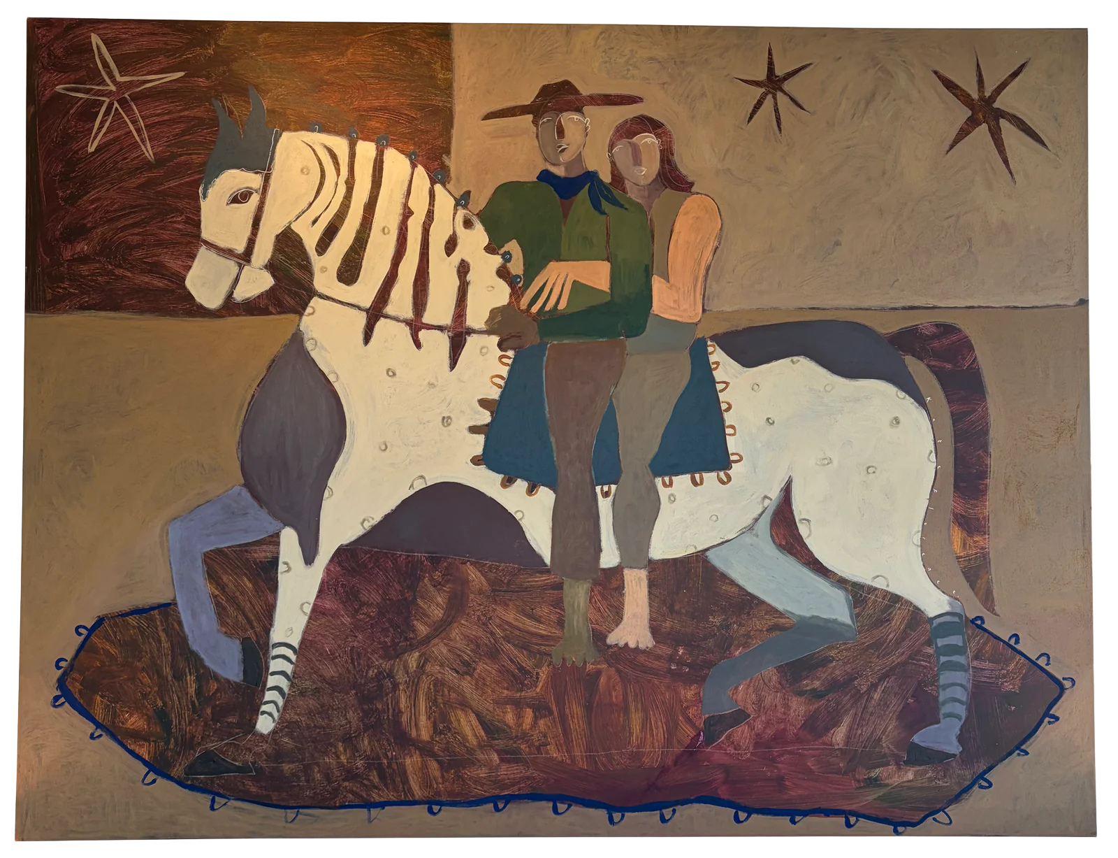 Couple on a Horse by Kate Florence