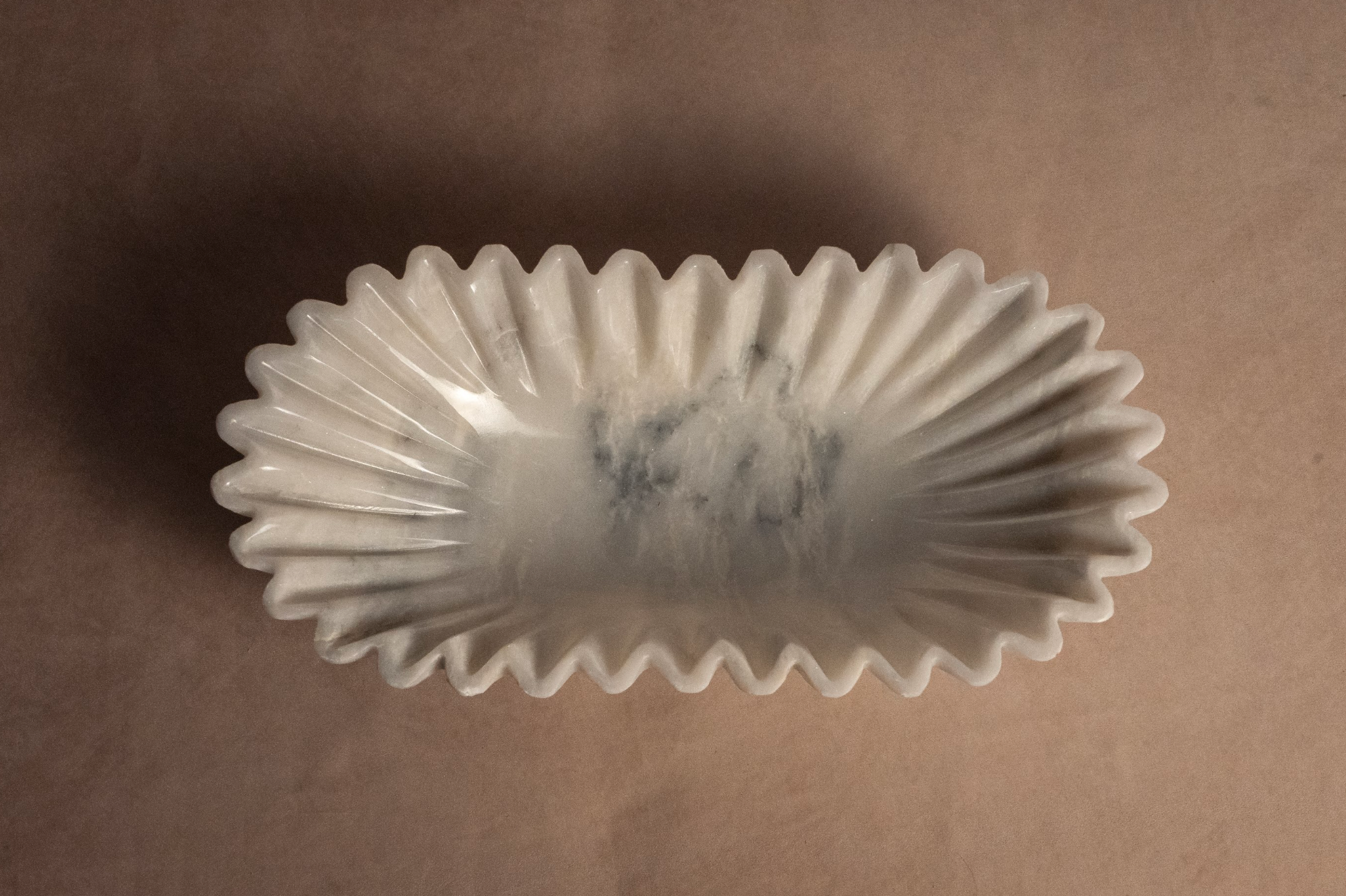 Fluted Marble Bowl - Medium