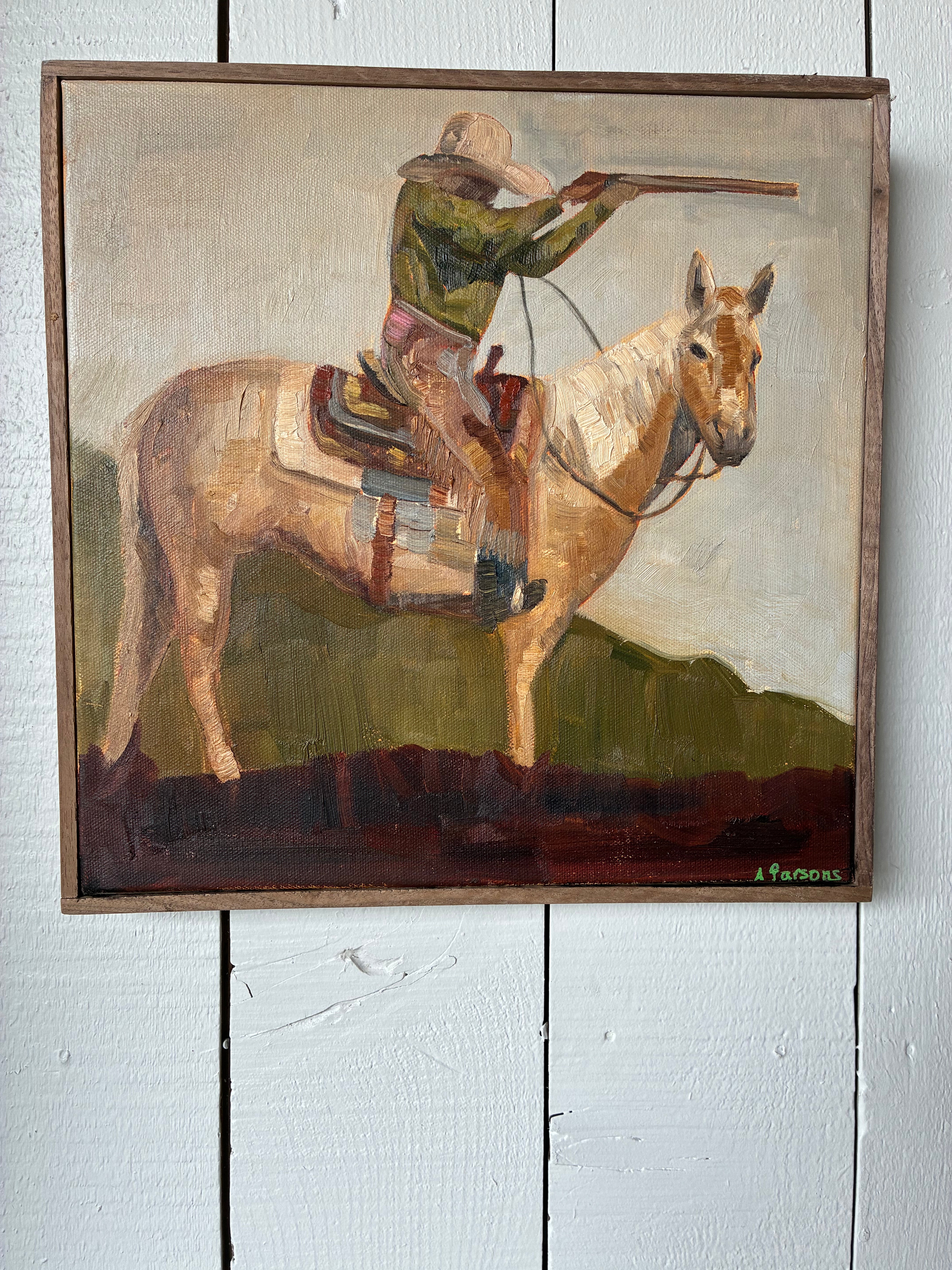Alison Parsons Cowboy Rifle 12” x 12”