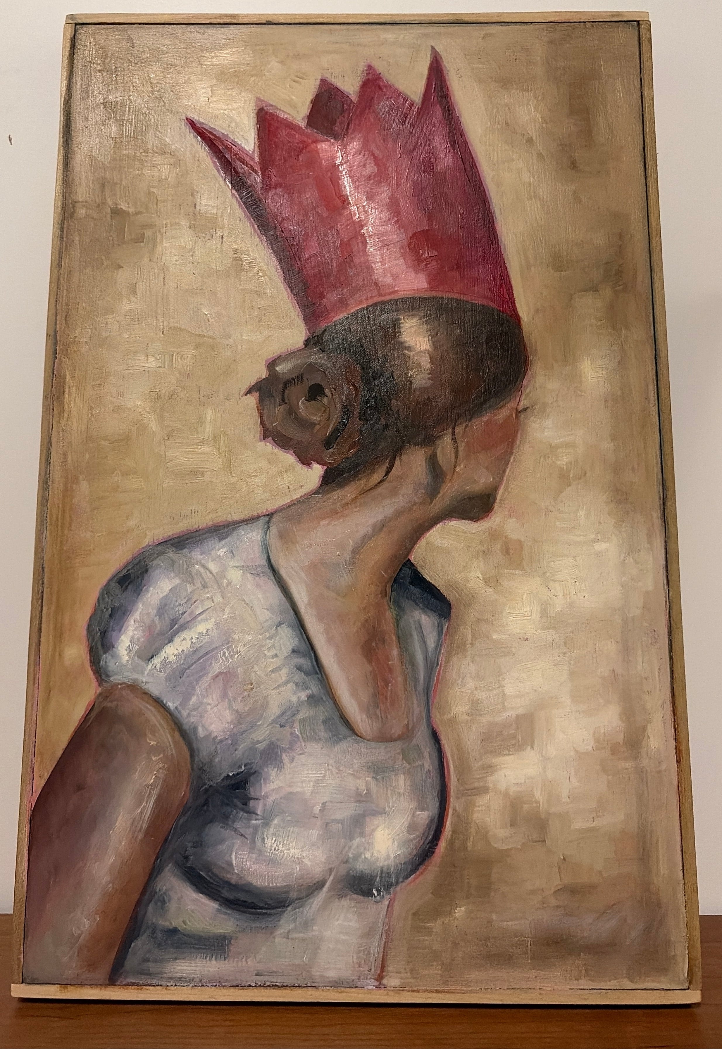Alison Parsons, Woman with Red Crown oil painting