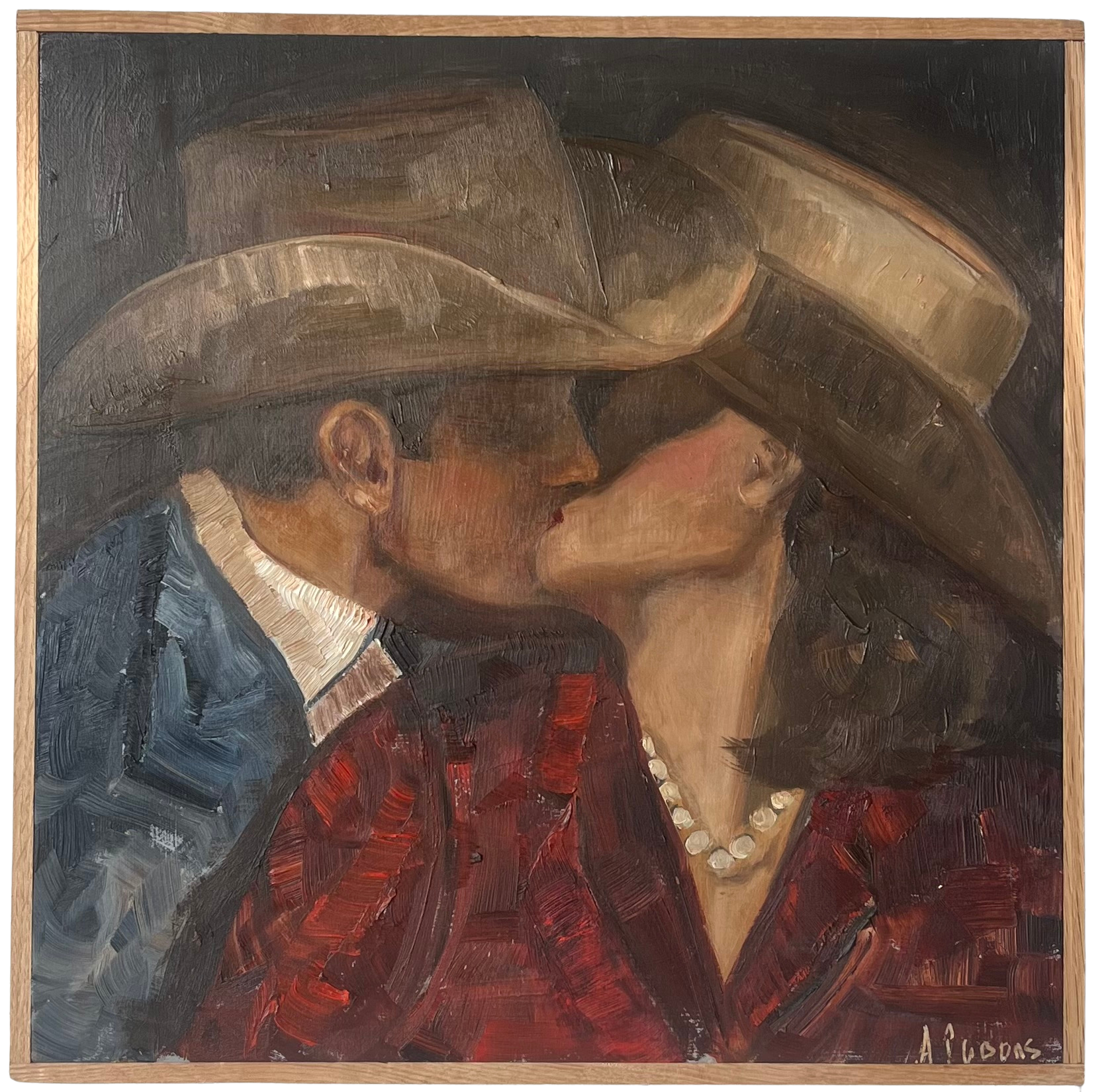 Alison Parsons, Kissing Cowboys 12 x 12