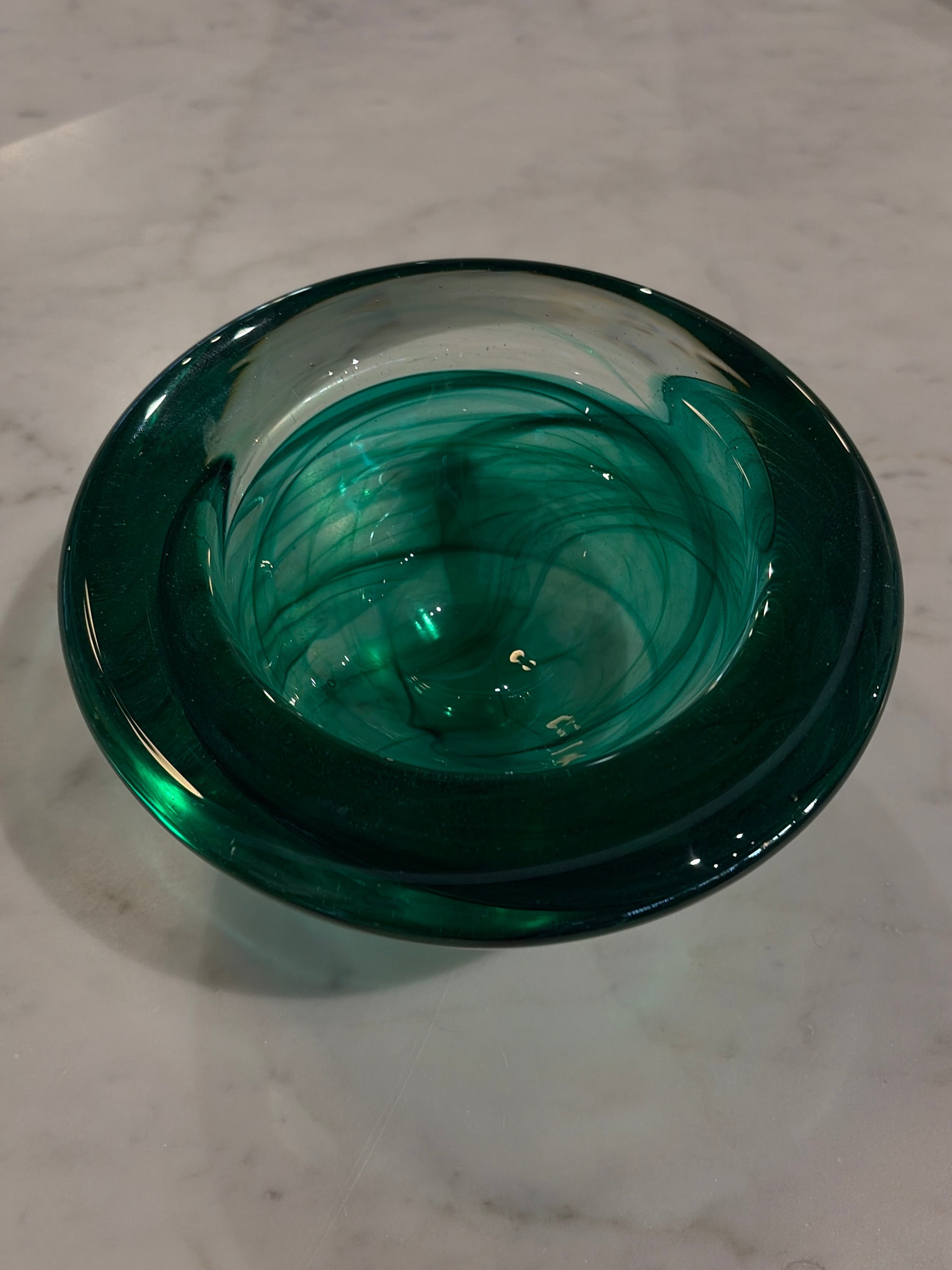 Green Glass Bowl