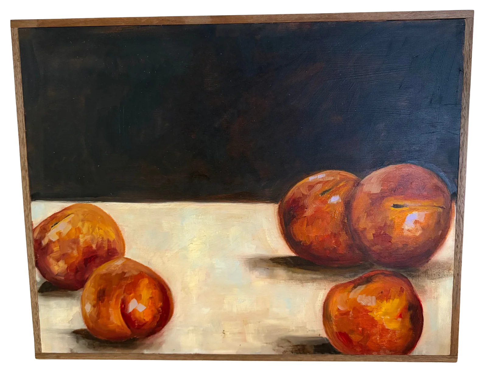 Ali Parsons, Peaches oil painting 14x11