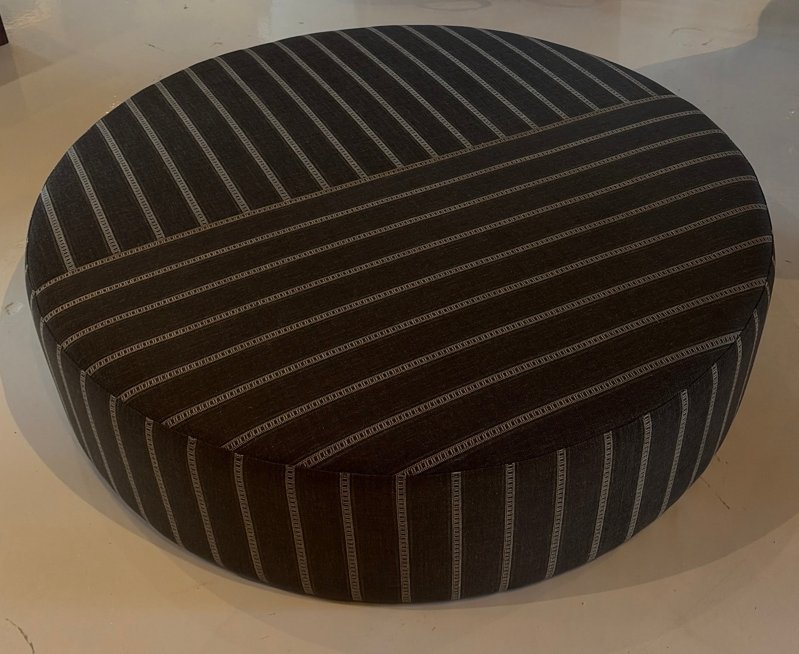 Prairie Ottoman Dark Stripe