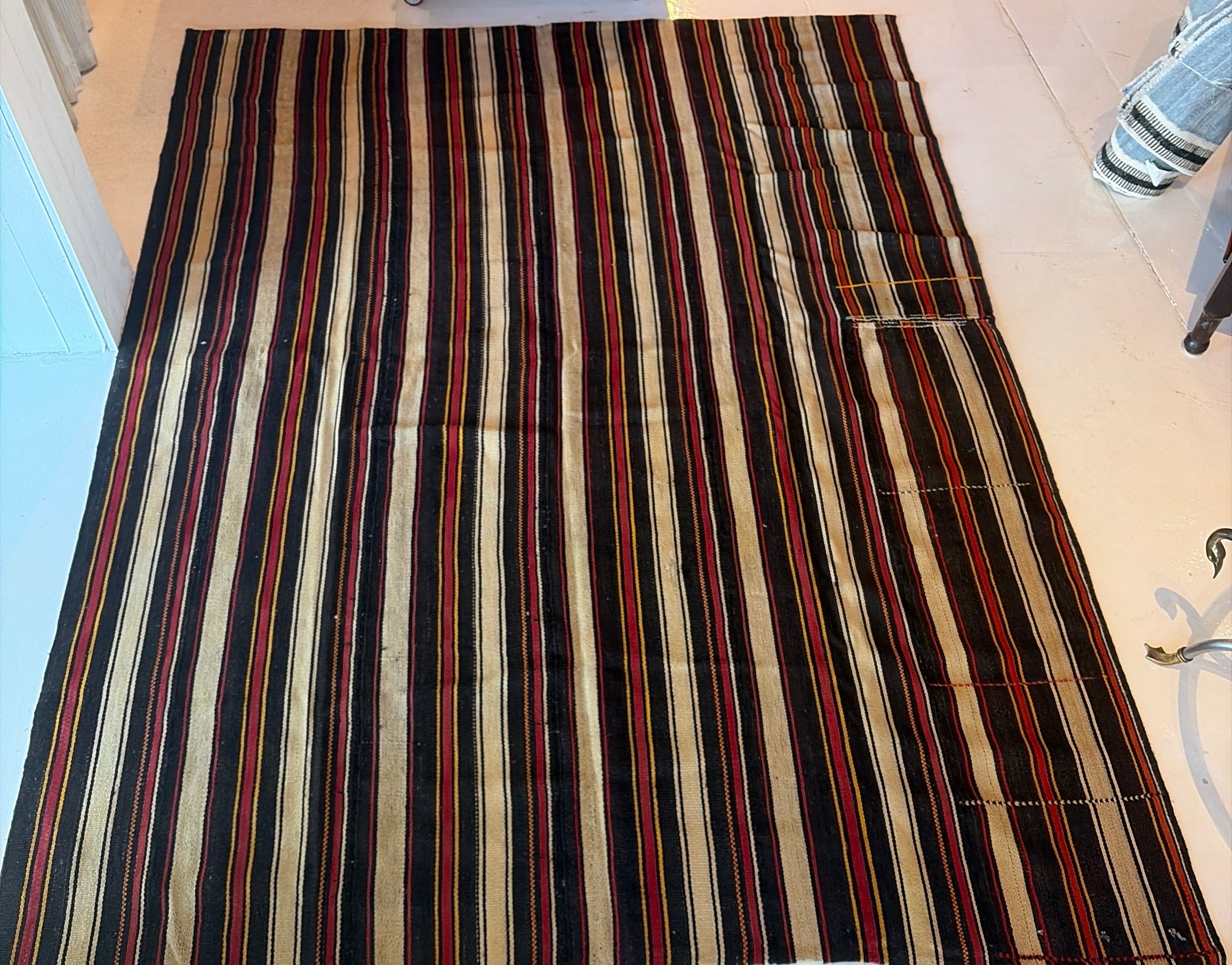 Turkish Kilim 8 x 10 Stripe Rug