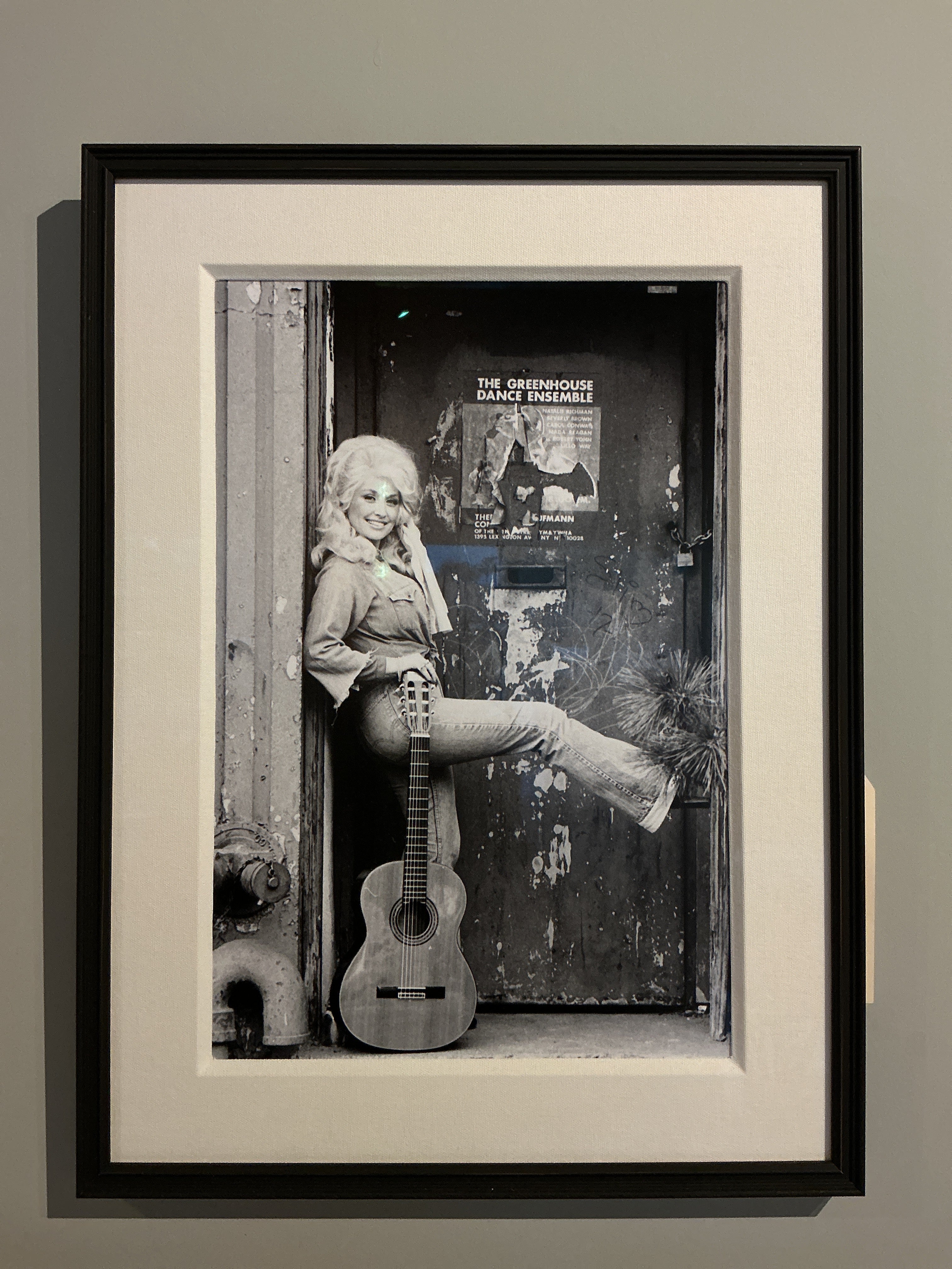 Dolly by Door With Guitar Framed Art