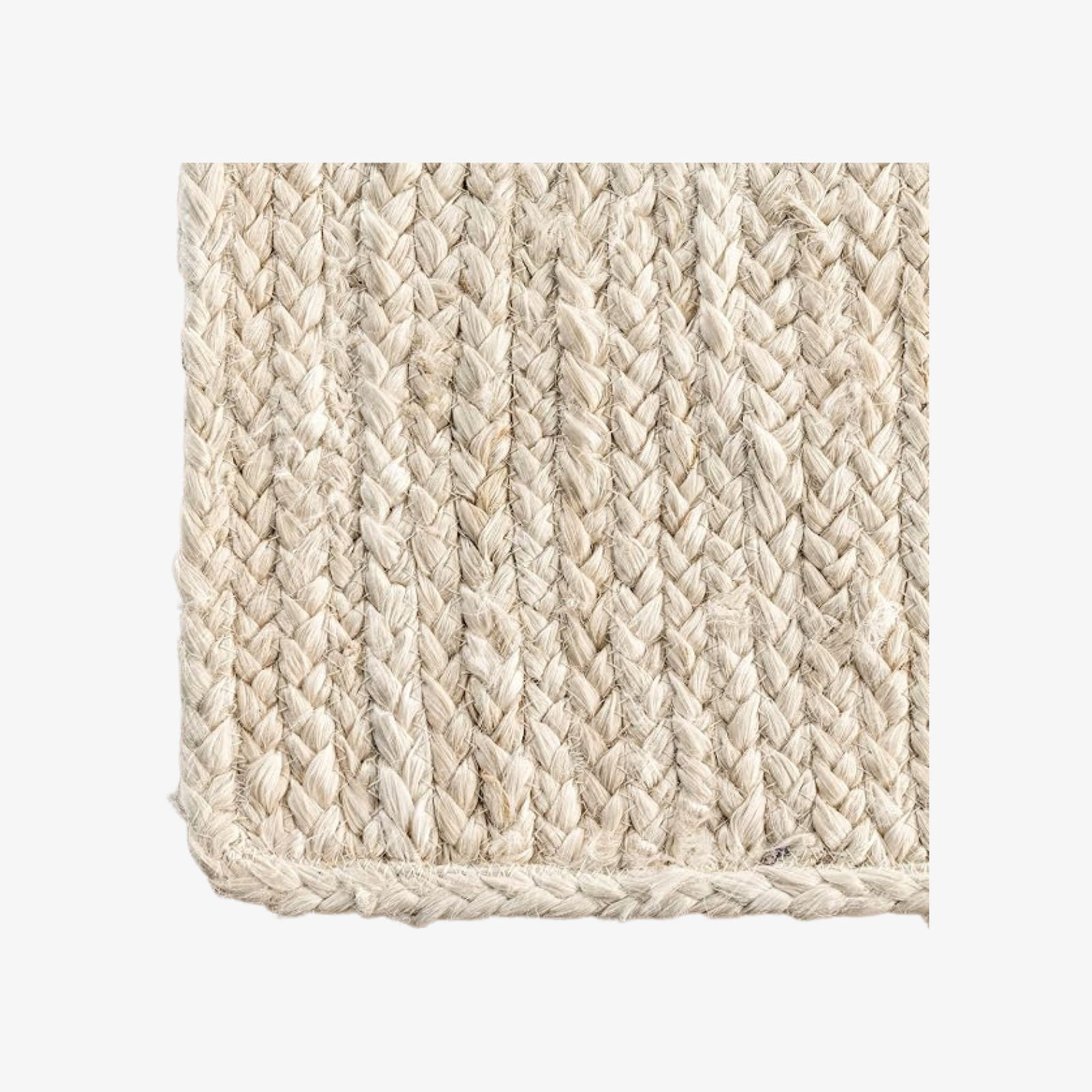 White Jute Rug 5’ x 8’