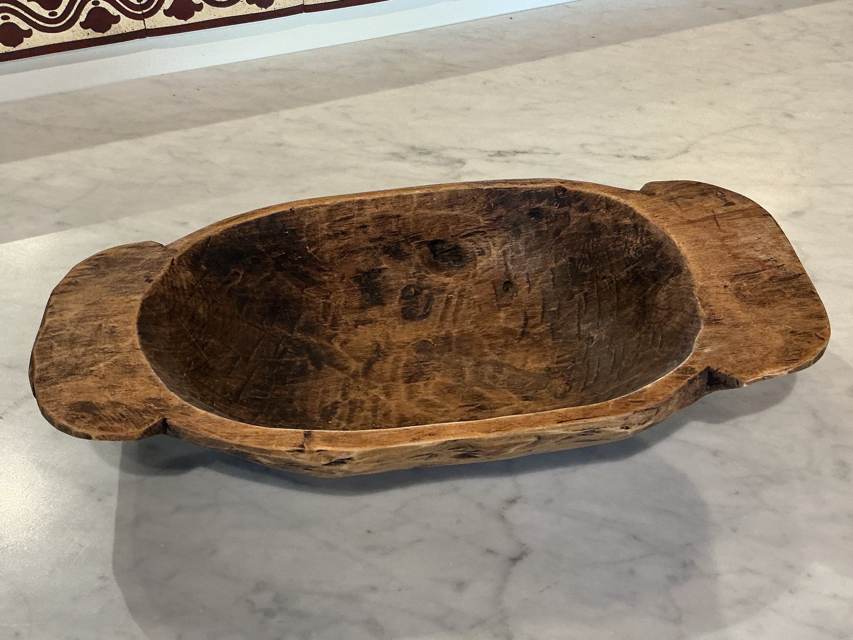 Mid-Century Wood Bread Bowl
