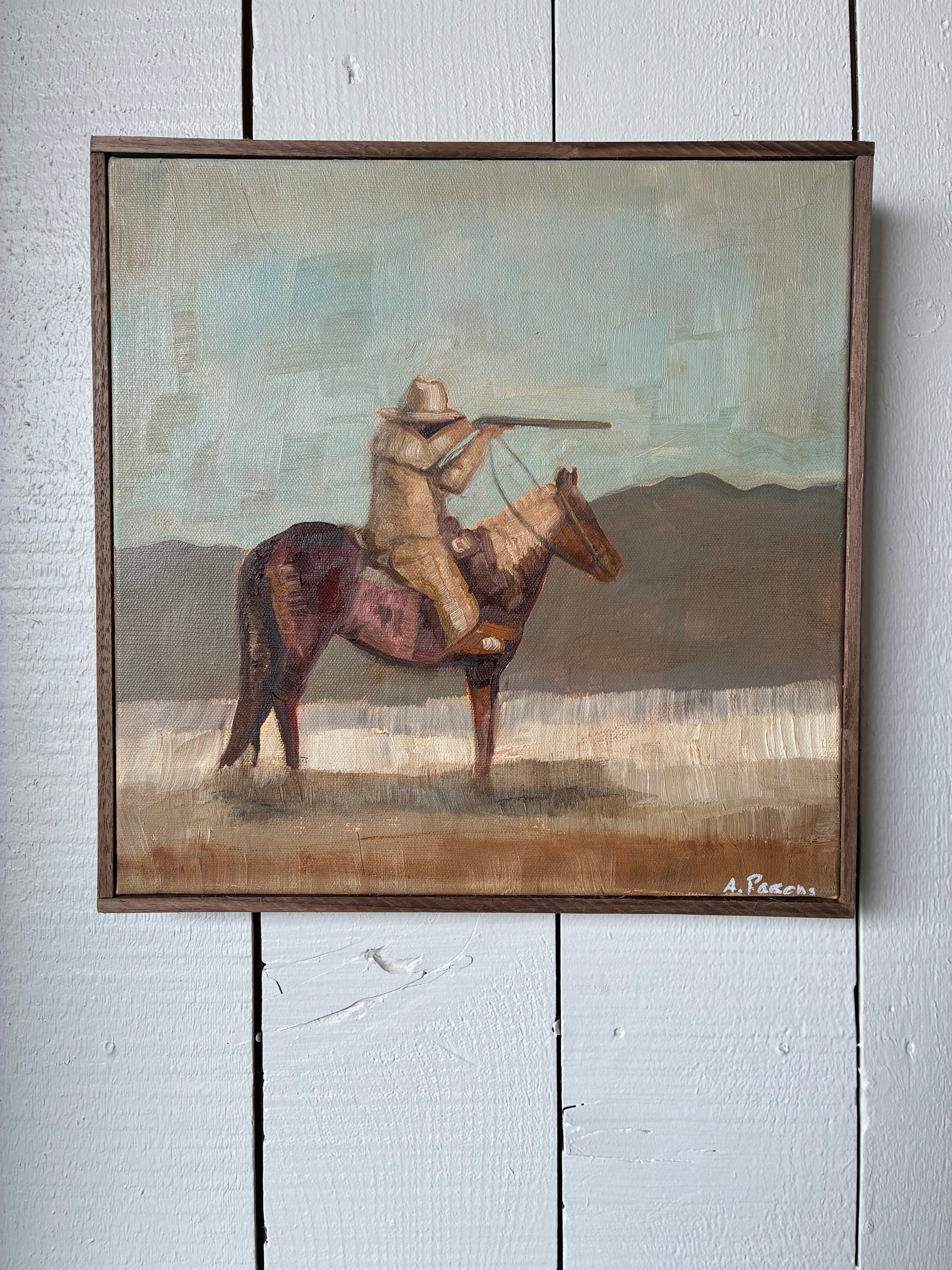 Alison Parsons Cowboy Rifle 12” x 12”