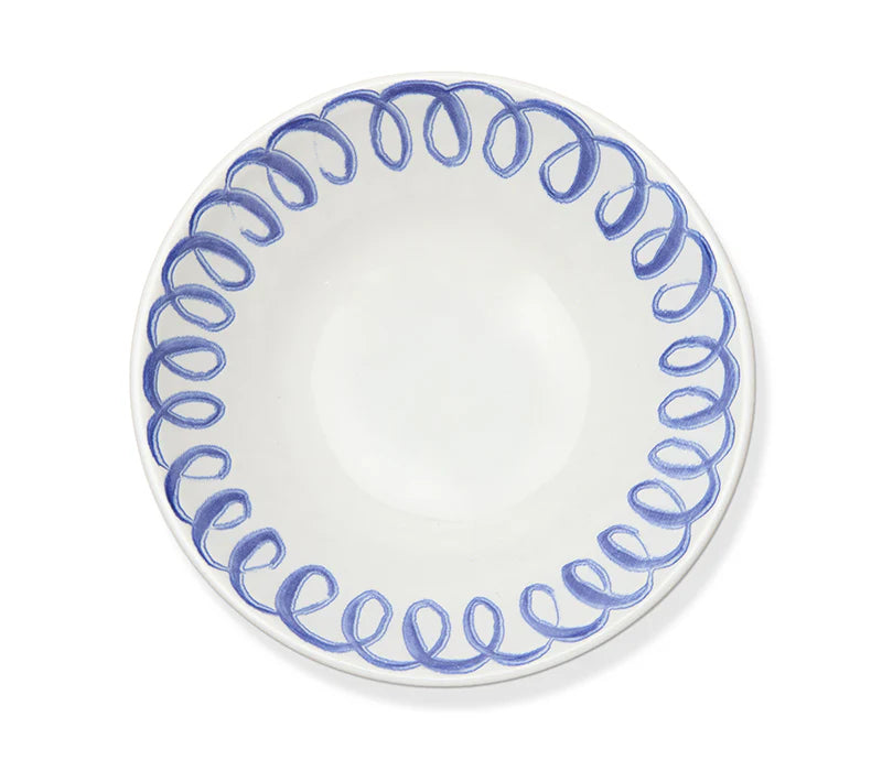 Amalfi Cereal Bowl White/Blue - 7" Diameter - 10.1 fl oz