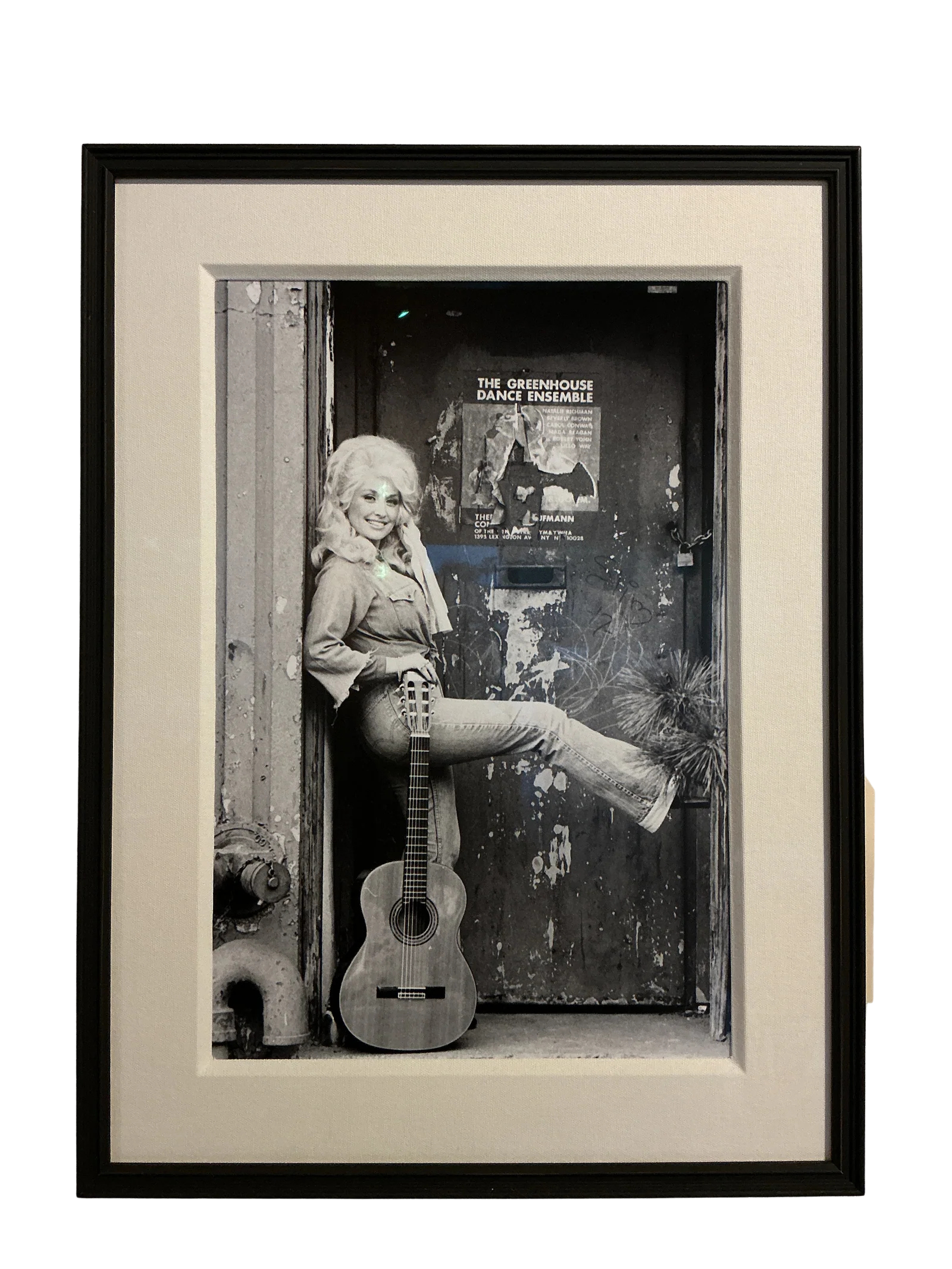 Dolly by Door With Guitar Framed Art
