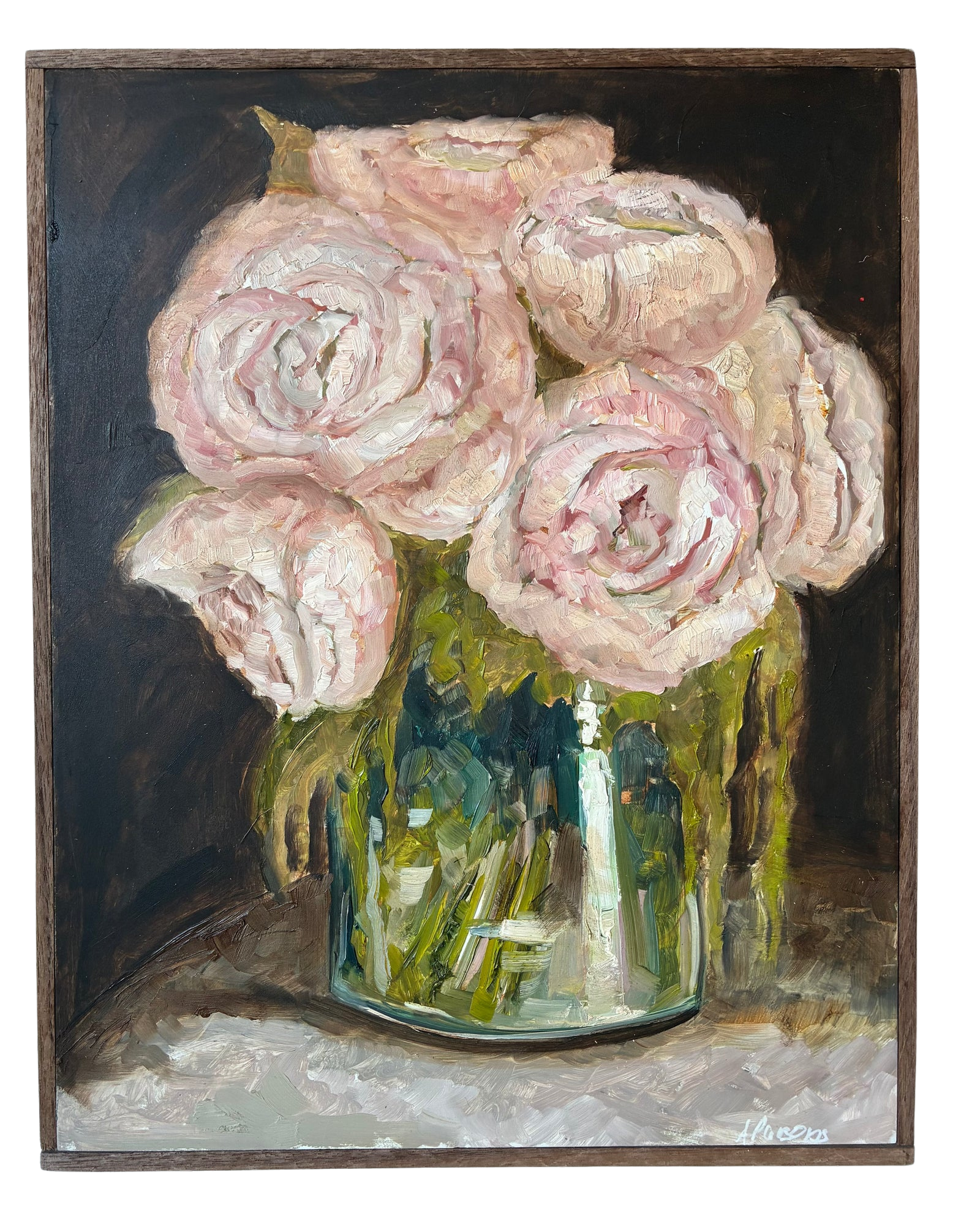 Alison Parsons, Pink Floral 14.5” x 11.5”