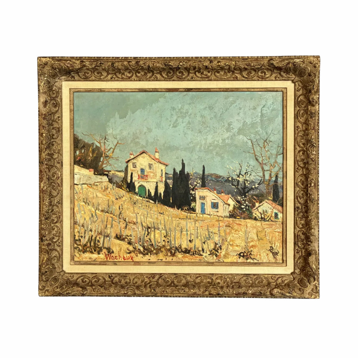 Vintage French Impressionist Painting by Yves Wacheux