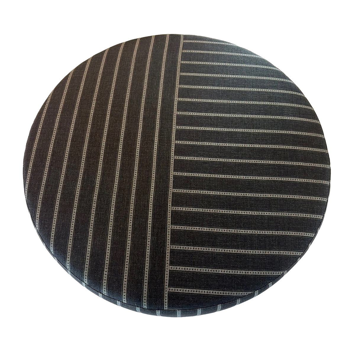 Prairie Ottoman Dark Stripe