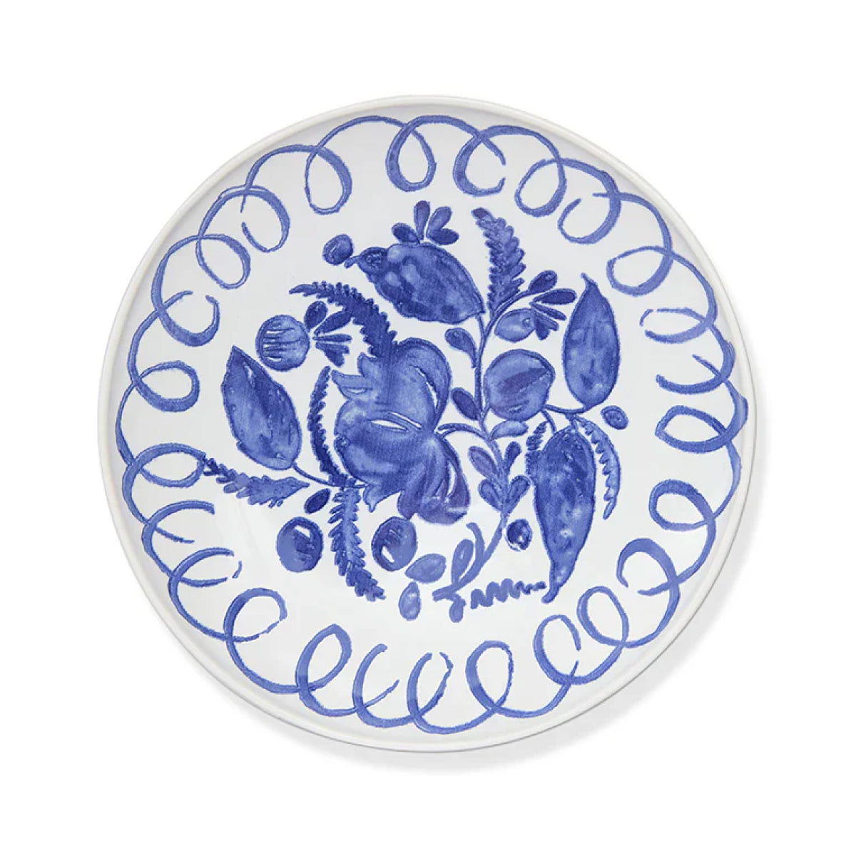 Amalfi Pasta Bowl White/Blue- 9.1" Diameter