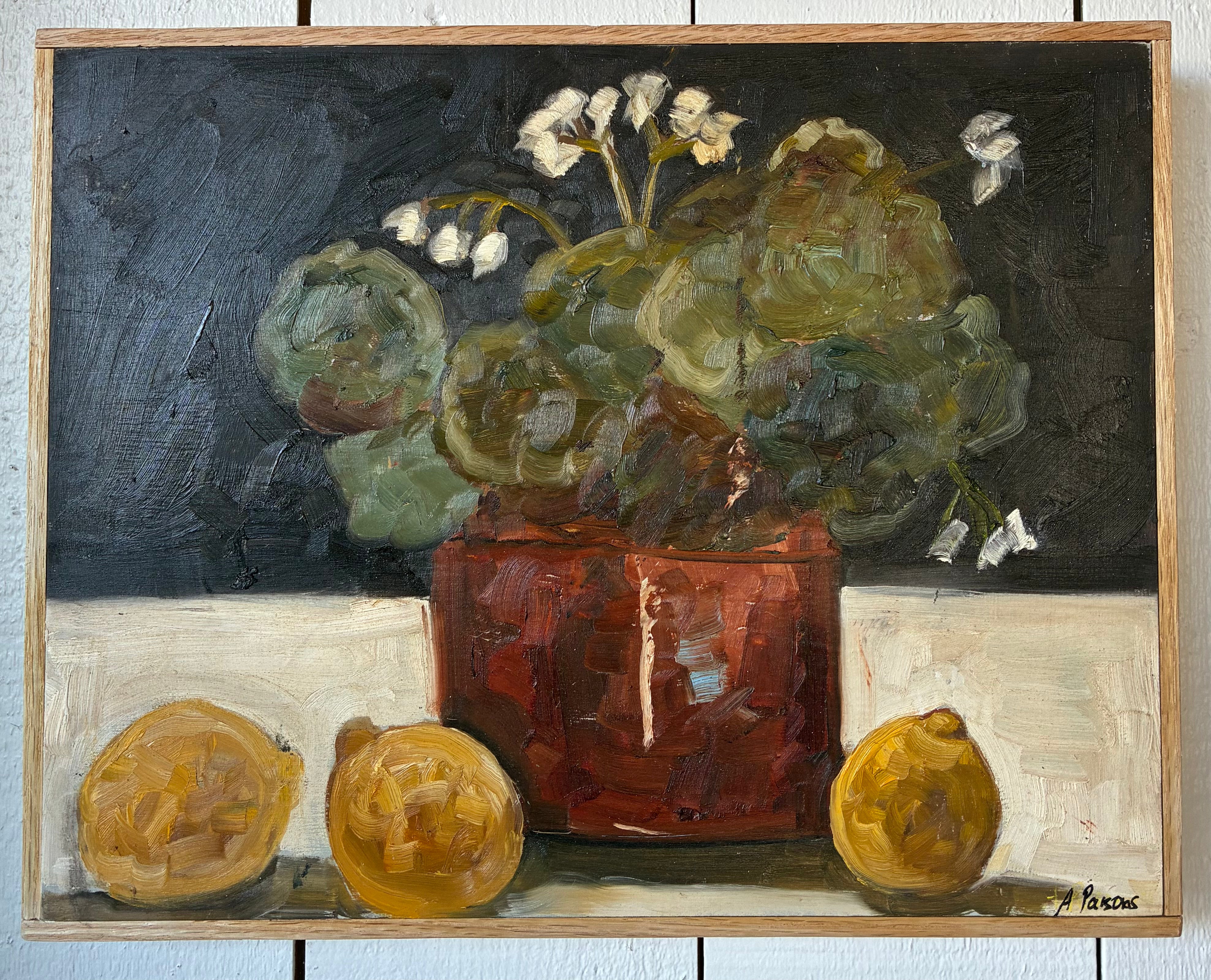 Alison Parsons, Green Bouquet with Lemons 14.5” x 11.5”